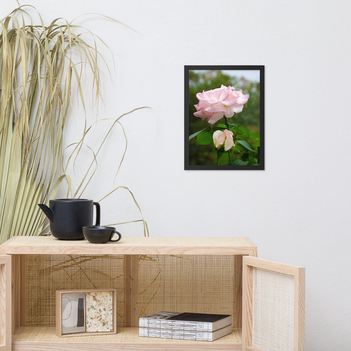 Floral Wall Art Framed: Admiration - Pink Rose Floral / Botanical / Nature Photo Framed Wall Art Print - Artwork - Wall Decor - Home Decor