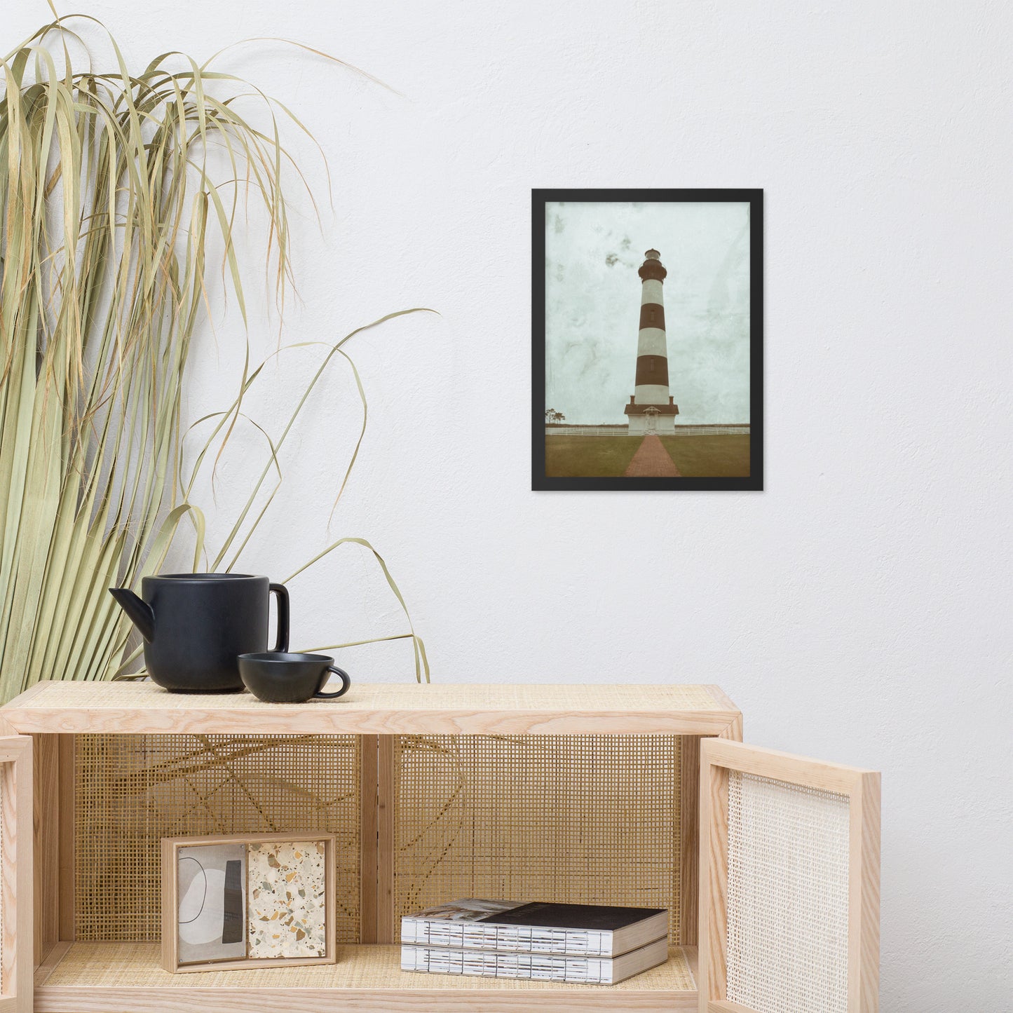 Aged Bodie Lighthouse Landscape Framed Photo Paper Wall Art Prints