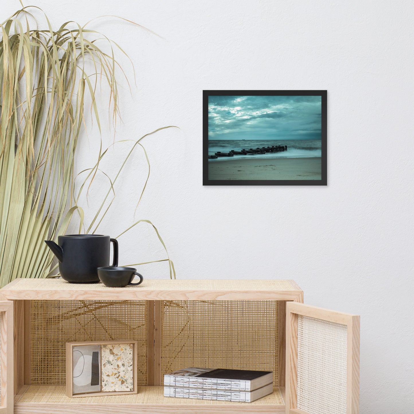 Blue Morning at Rehoboth Coastal Landscape Framed Photo Paper Wall Art Prints