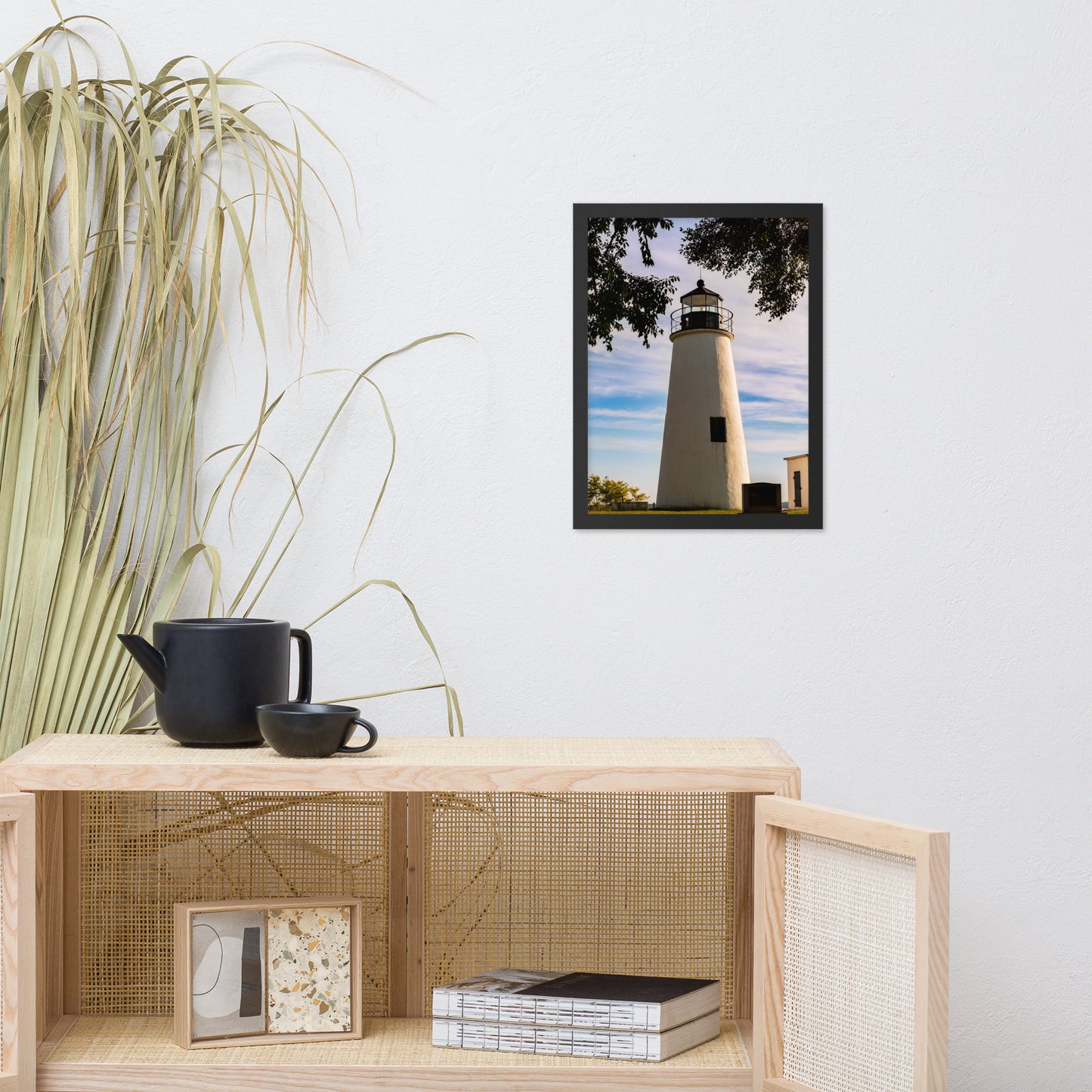 Turkey Point Lighthouse in the Trees Landscape Framed Photo Paper Wall Art Prints