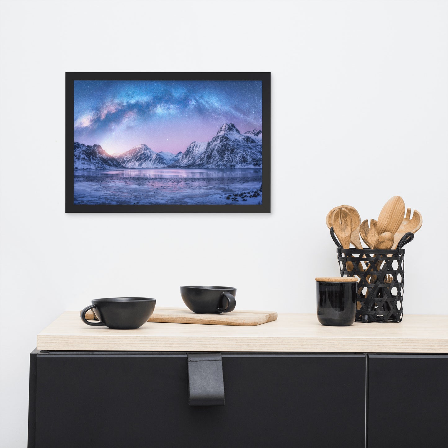 Milky Way Lofoten Islands, Norway Framed Wall Art Prints