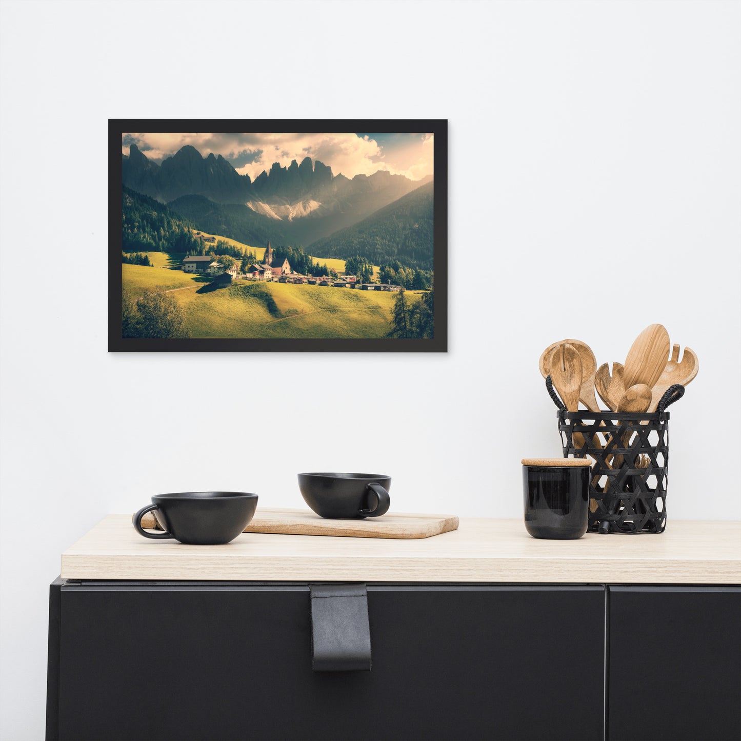 Sun Rays and Santa Maddalena Framed Wall Art Prints