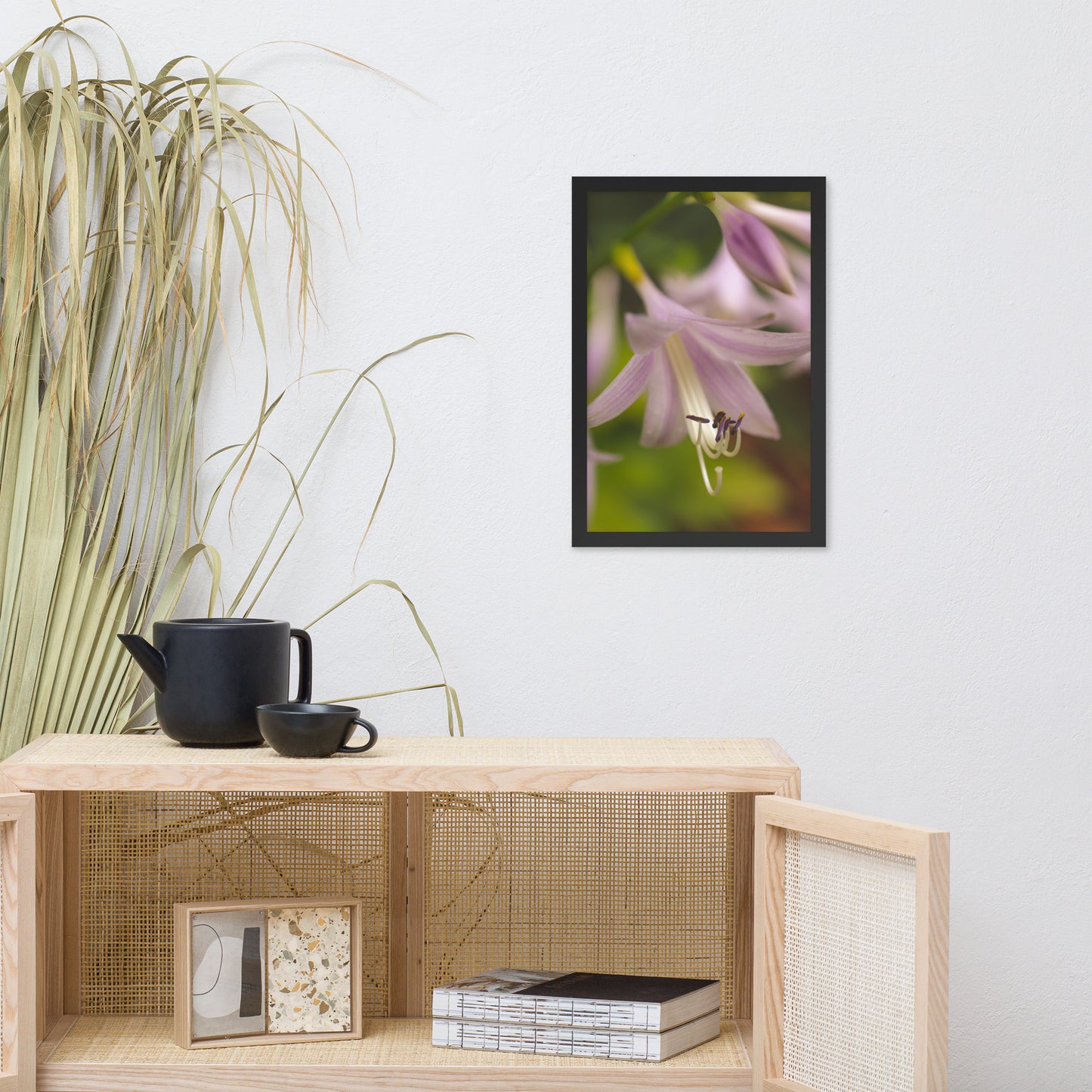 Close-up Hosta Bloom Floral Nature Photo Framed Wall Art Print
