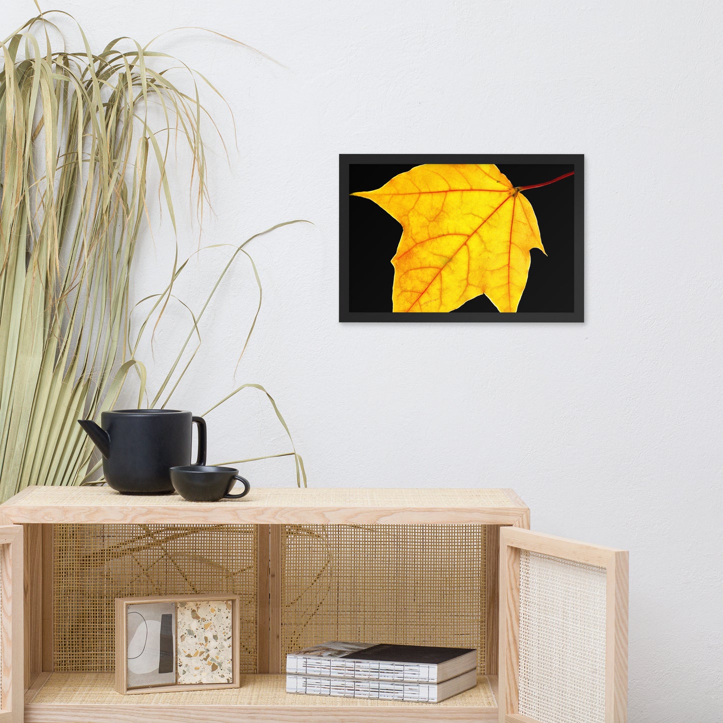Brilliant Yellow Botanical Nature Photo Framed Wall Art Print