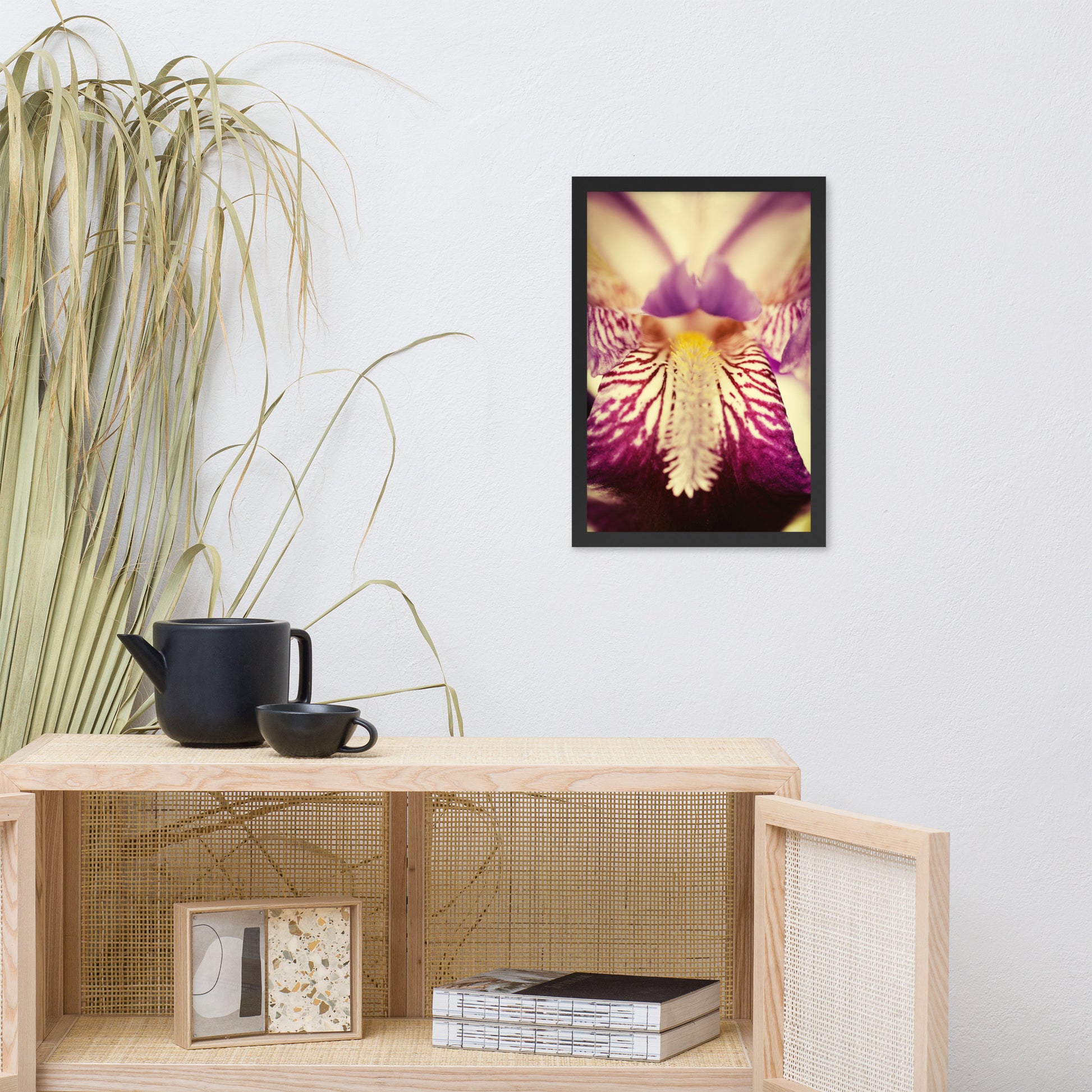 Floral Wall Art Prints: Antiqued Iris Floral / Flora / Botanical / Nature Photo Framed Wall Art Print - Artwork - Modern Wall Decor