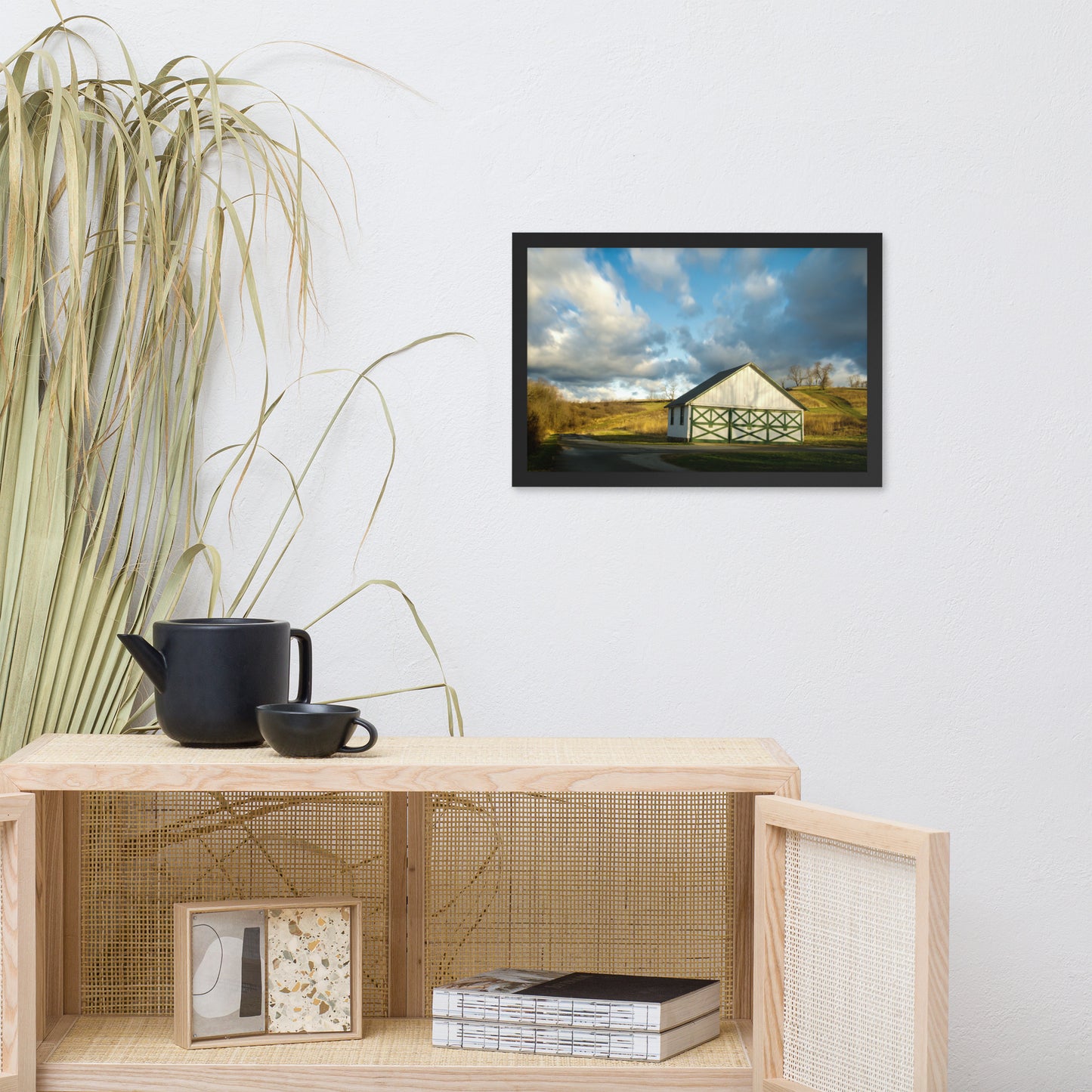 Pictures For Room Decor: Aging Barn in the Morning Sun - Rural / Country Style Landscape / Nature Photograph Framed Wall Art Print - Wall Decor - Artwork