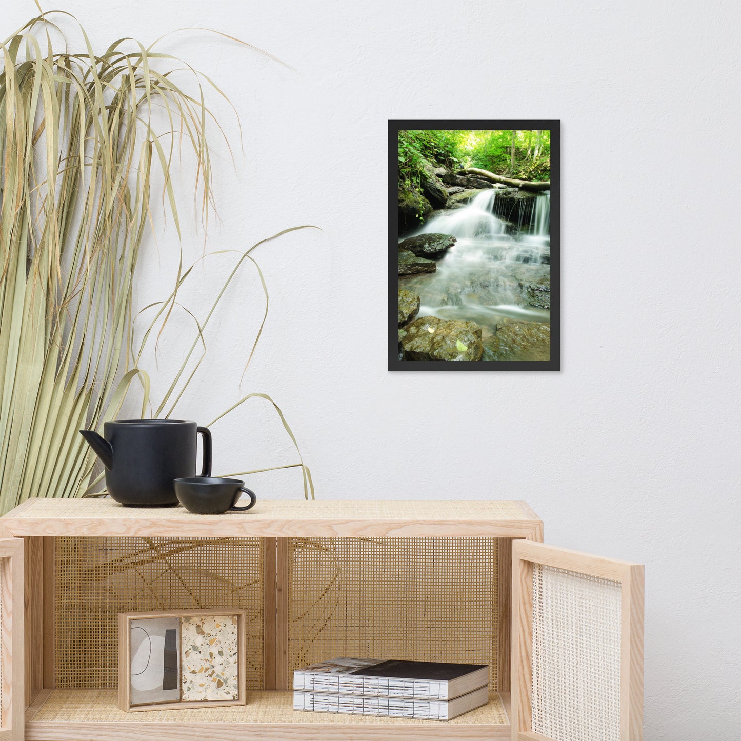 Pixley Waterfall 2 Rural Landscape Framed Photo Paper Wall Art Prints