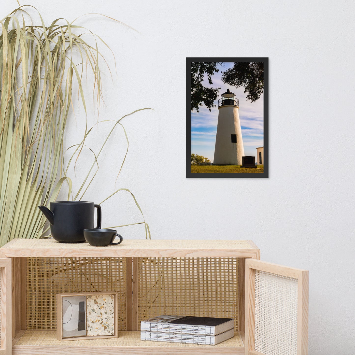 Turkey Point Lighthouse in the Trees Landscape Framed Photo Paper Wall Art Prints
