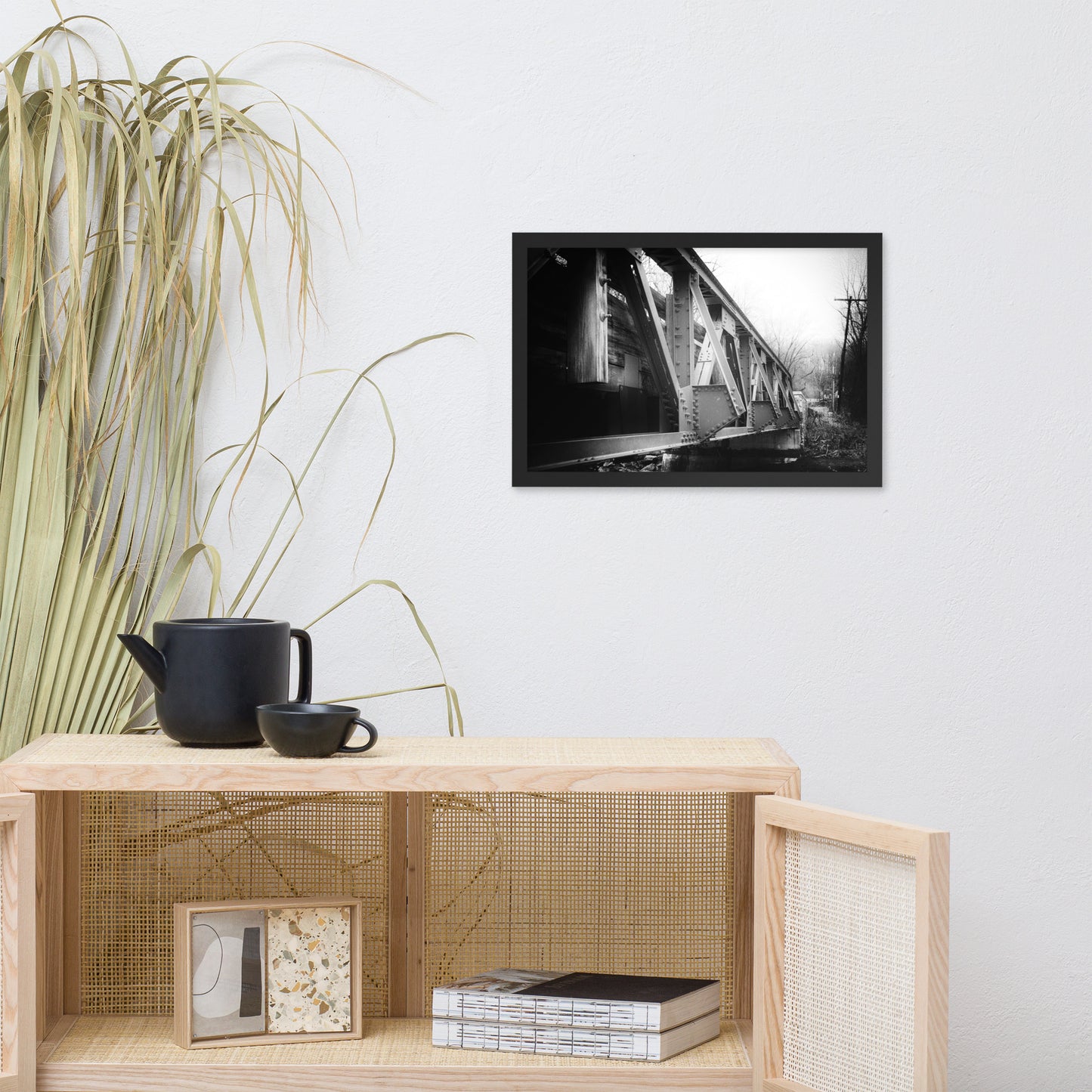 White Clay Creek Bridge Rural Landscape Framed Photo Paper Wall Art Prints