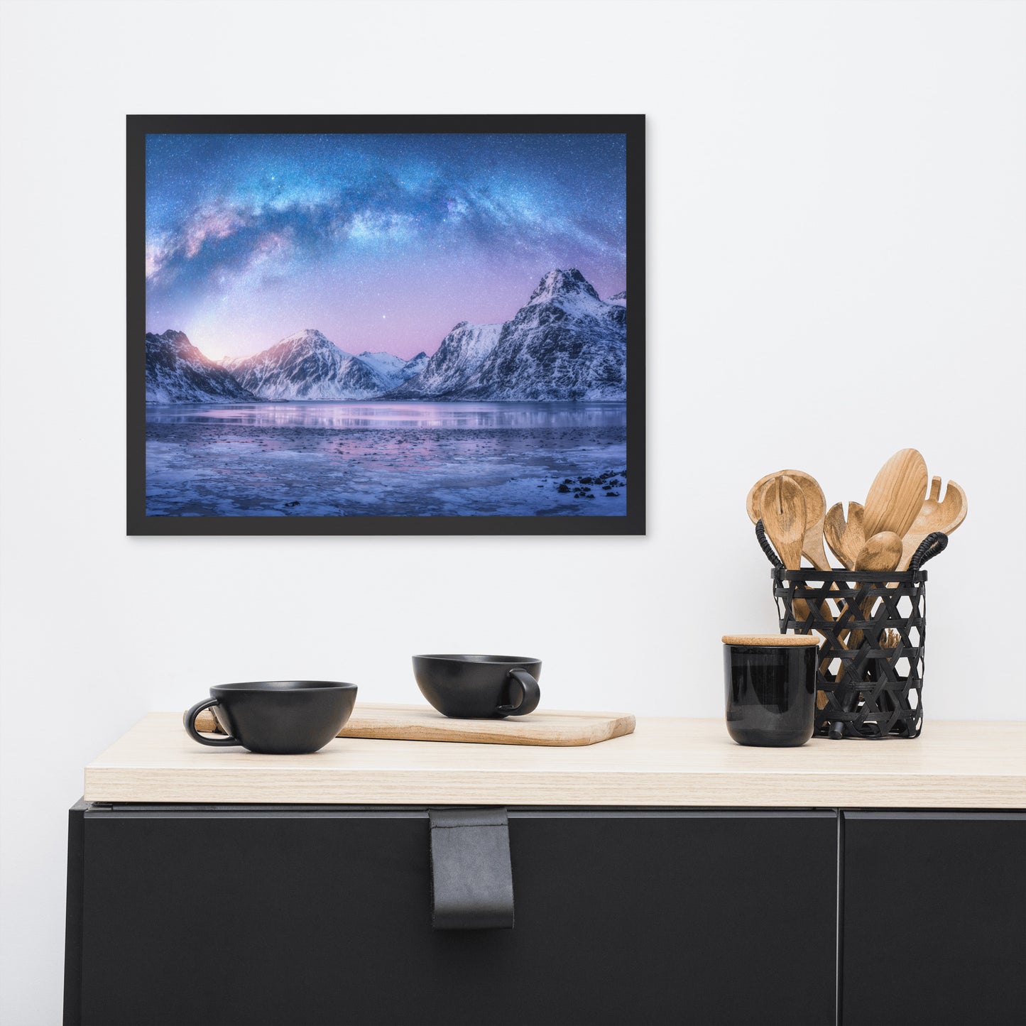 Milky Way Lofoten Islands, Norway Framed Wall Art Prints