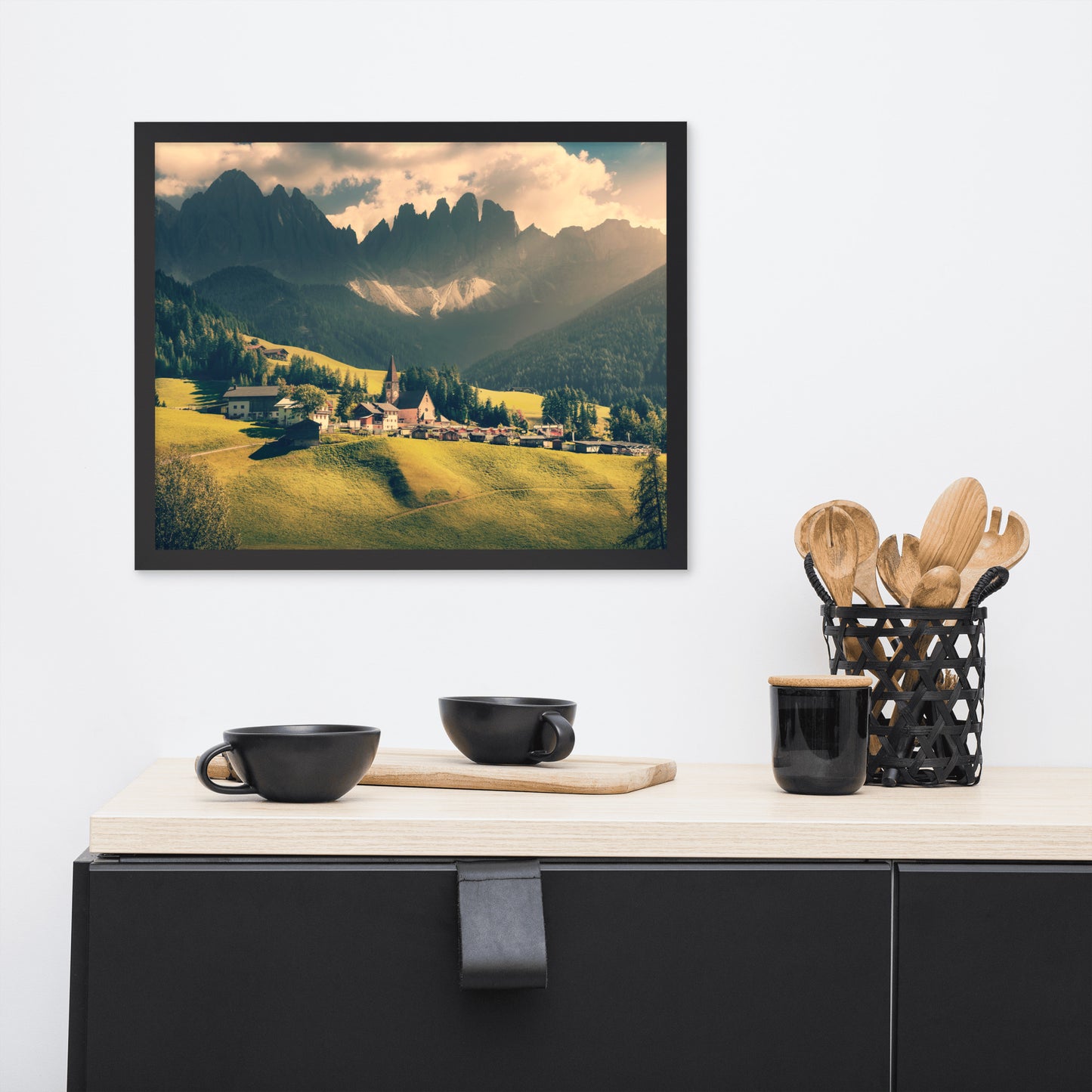 Sun Rays and Santa Maddalena Framed Wall Art Prints