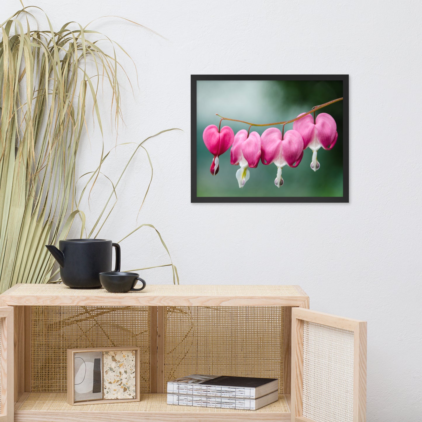 Be Still My Bleeding Heart Floral Nature Photo Framed Wall Art Print