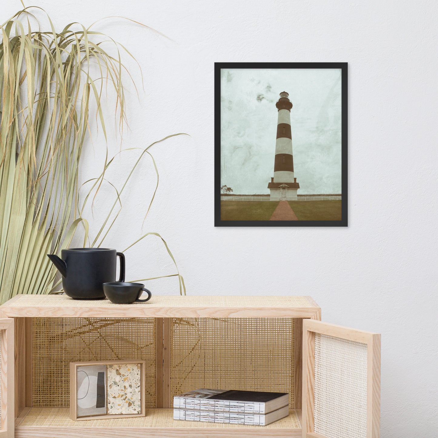 Aged Bodie Lighthouse Landscape Framed Photo Paper Wall Art Prints