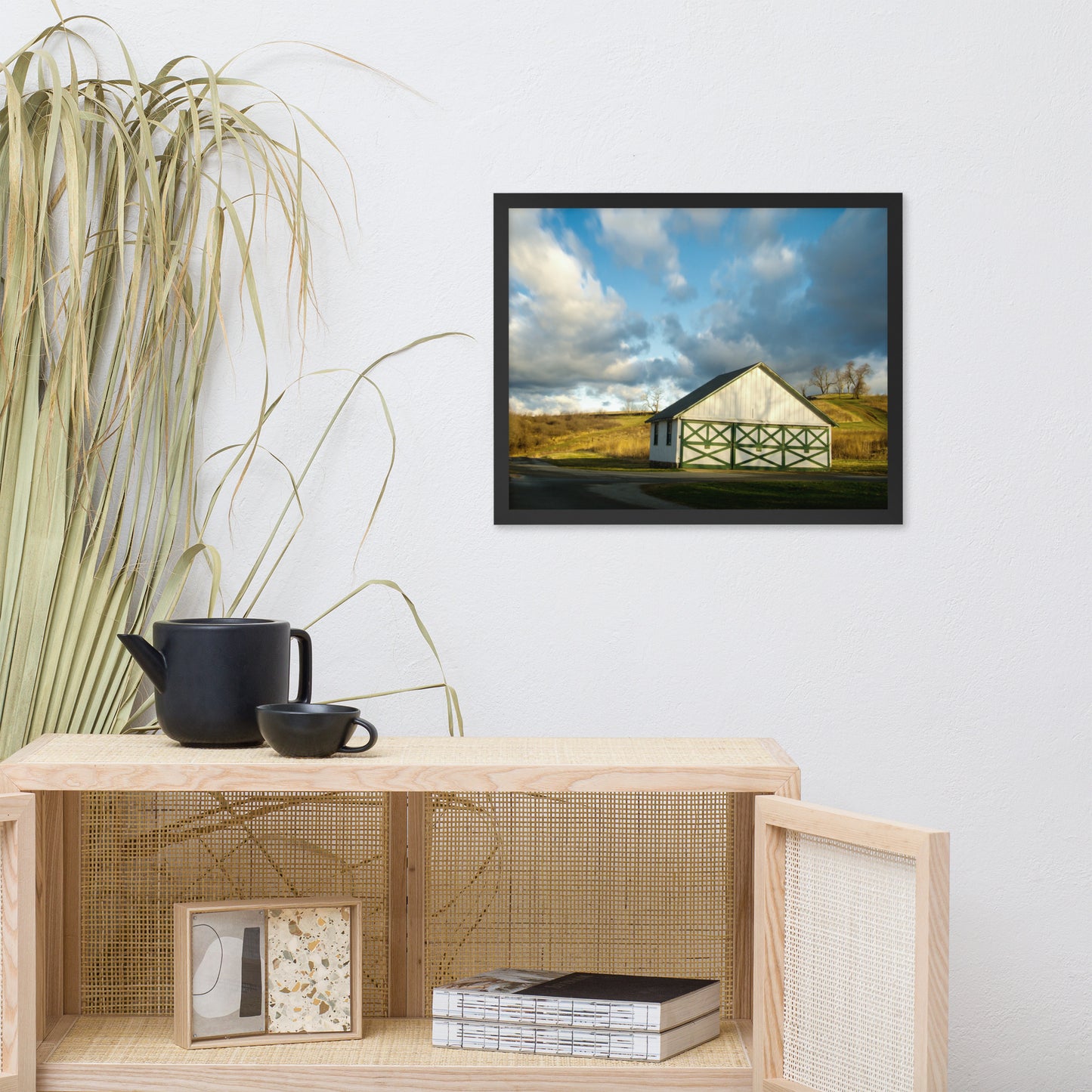 Pictures For Room Walls: Aging Barn in the Morning Sun - Rural / Country Style Landscape / Nature Photograph Framed Wall Art Print - Wall Decor - Artwork