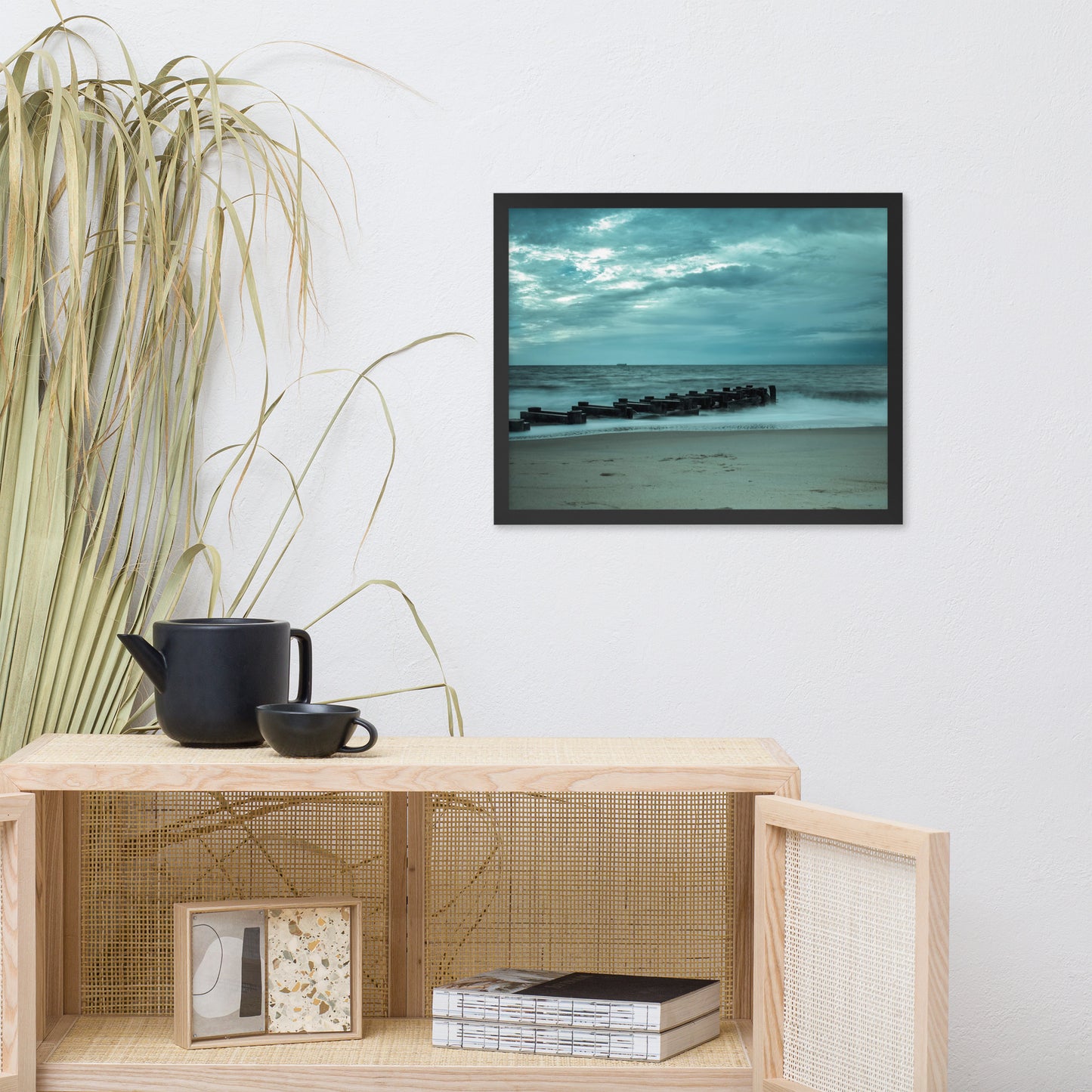 Blue Morning at Rehoboth Coastal Landscape Framed Photo Paper Wall Art Prints