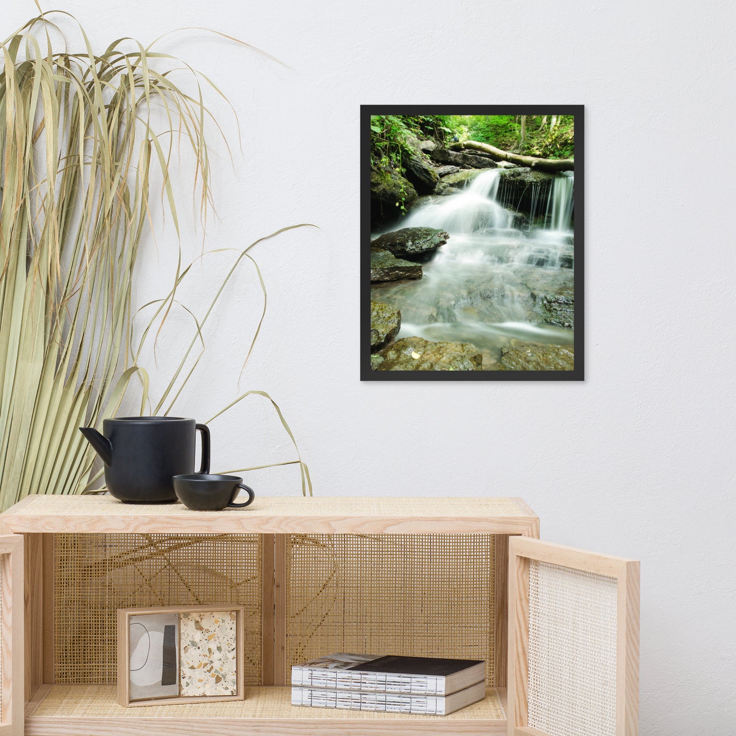 Pixley Waterfall 2 Rural Landscape Framed Photo Paper Wall Art Prints