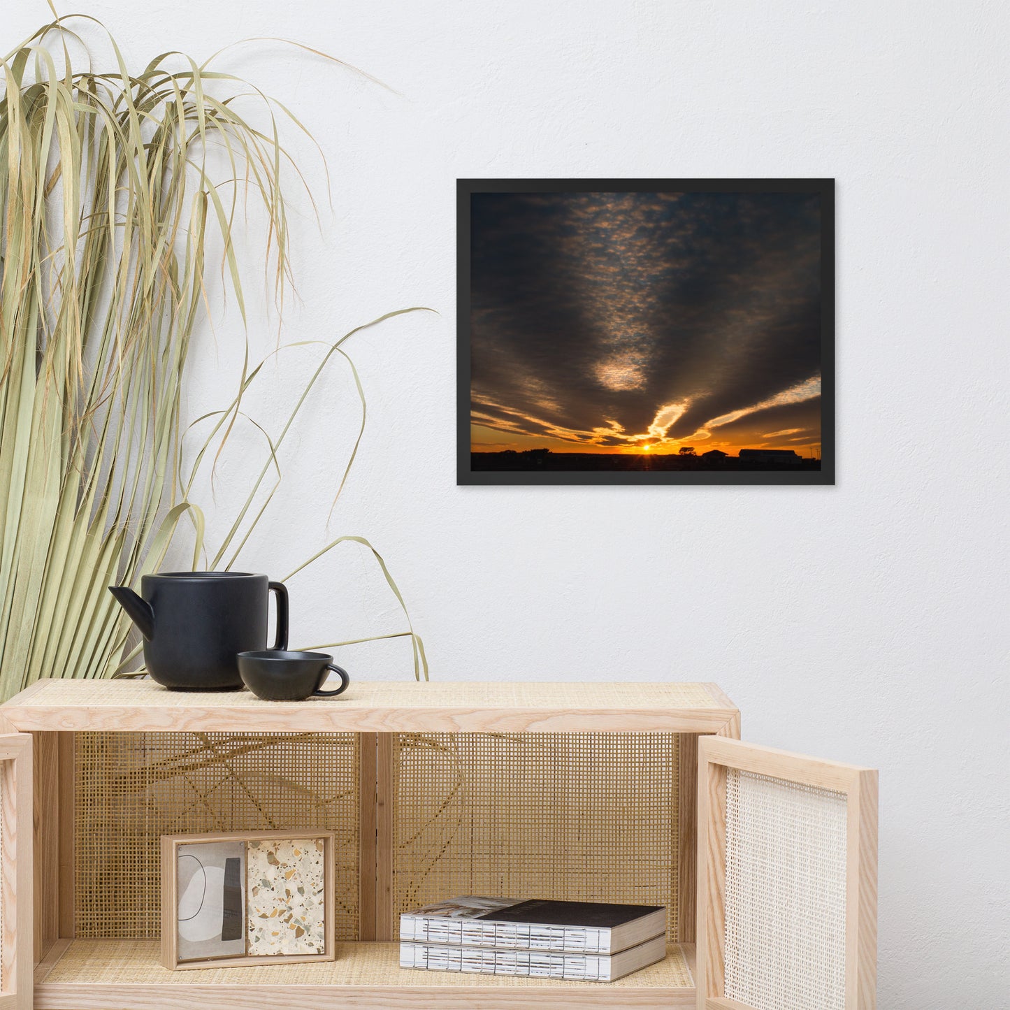 Sunset Indian River Inlet Coastal Landscape Framed Photo Paper Wall Art Prints