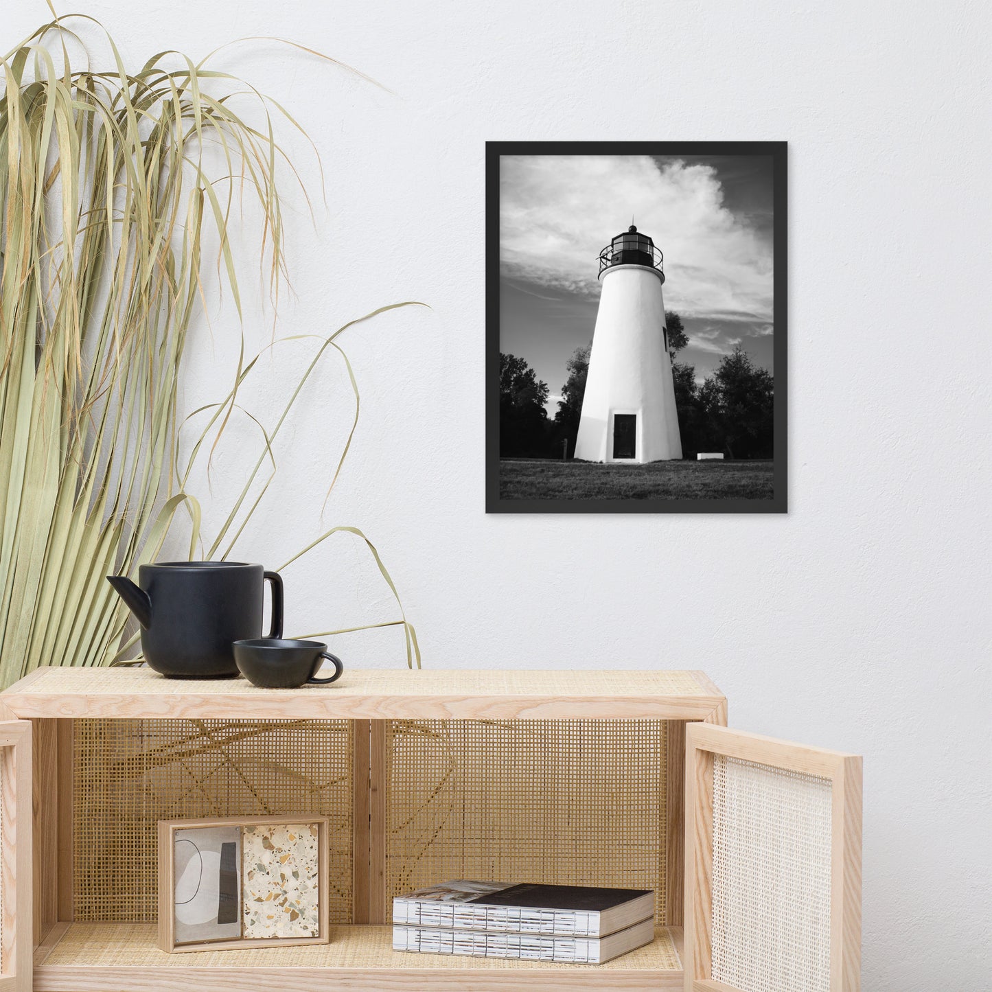 Touch the Sky Black & White Landscape Framed Photo Paper Wall Art Prints
