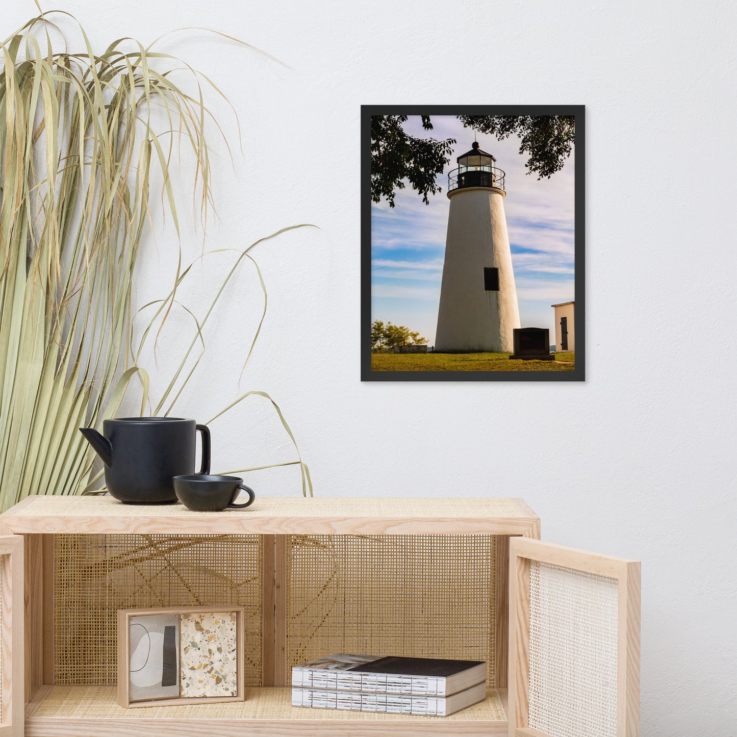Turkey Point Lighthouse in the Trees Landscape Framed Photo Paper Wall Art Prints