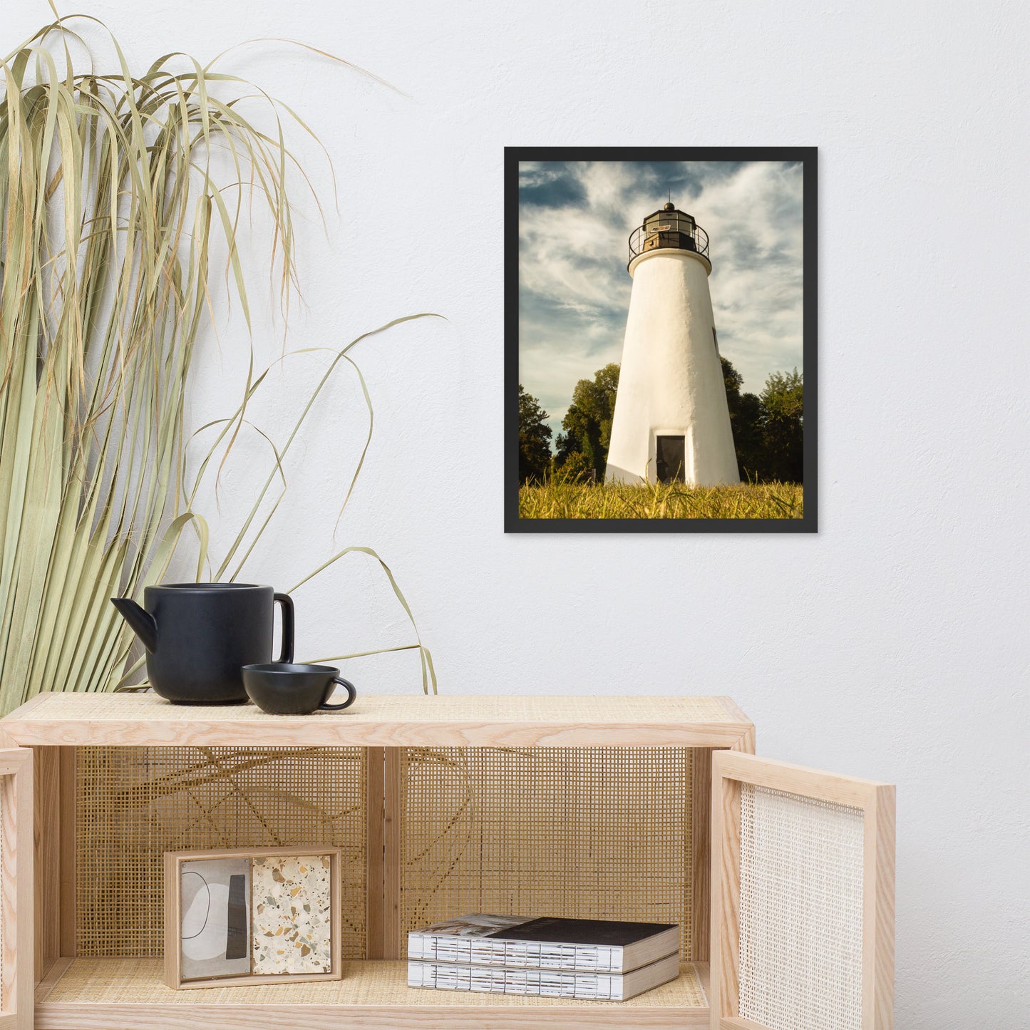 Turkey Point Lighthouse Standing Tall Landscape Framed Photo Paper Wall Art Prints