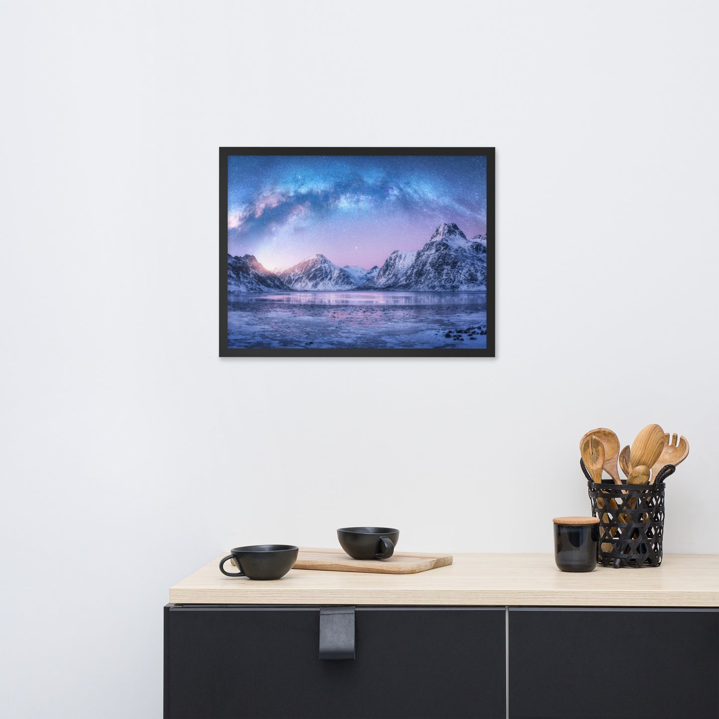 Milky Way Lofoten Islands, Norway Framed Wall Art Prints