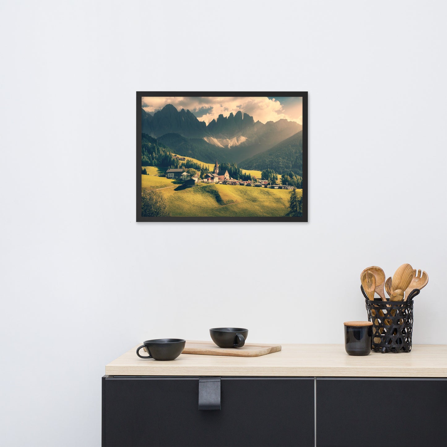 Sun Rays and Santa Maddalena Framed Wall Art Prints