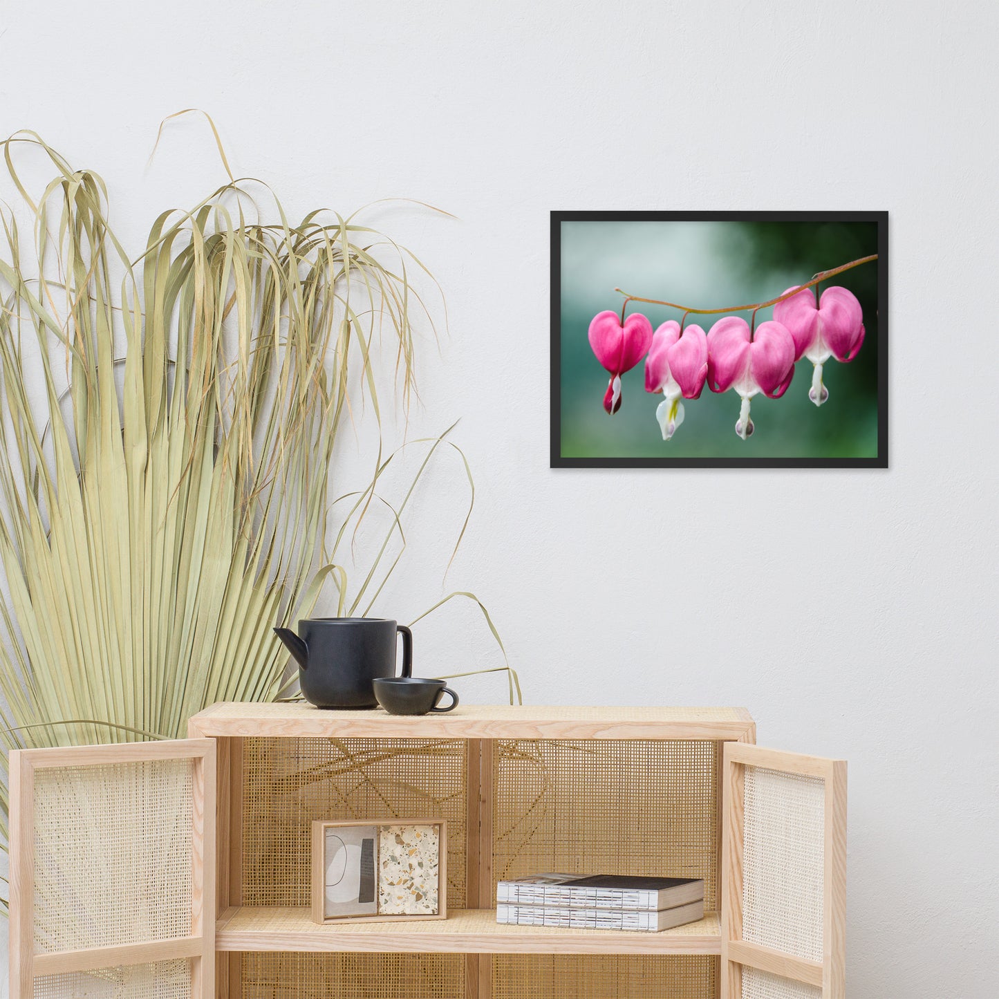 Be Still My Bleeding Heart Floral Nature Photo Framed Wall Art Print