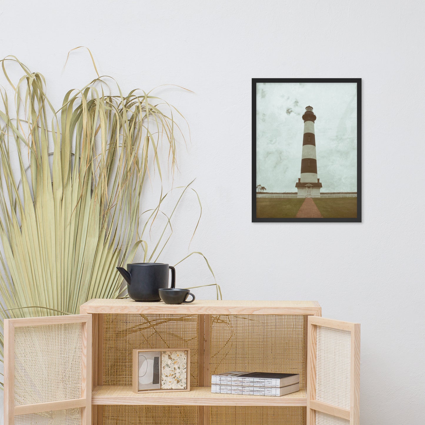 Aged Bodie Lighthouse Landscape Framed Photo Paper Wall Art Prints