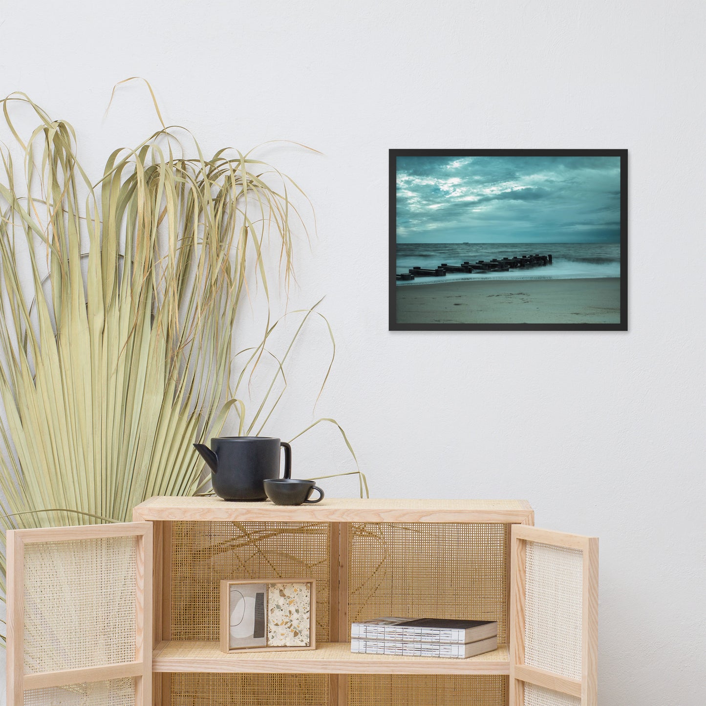 Blue Morning at Rehoboth Coastal Landscape Framed Photo Paper Wall Art Prints