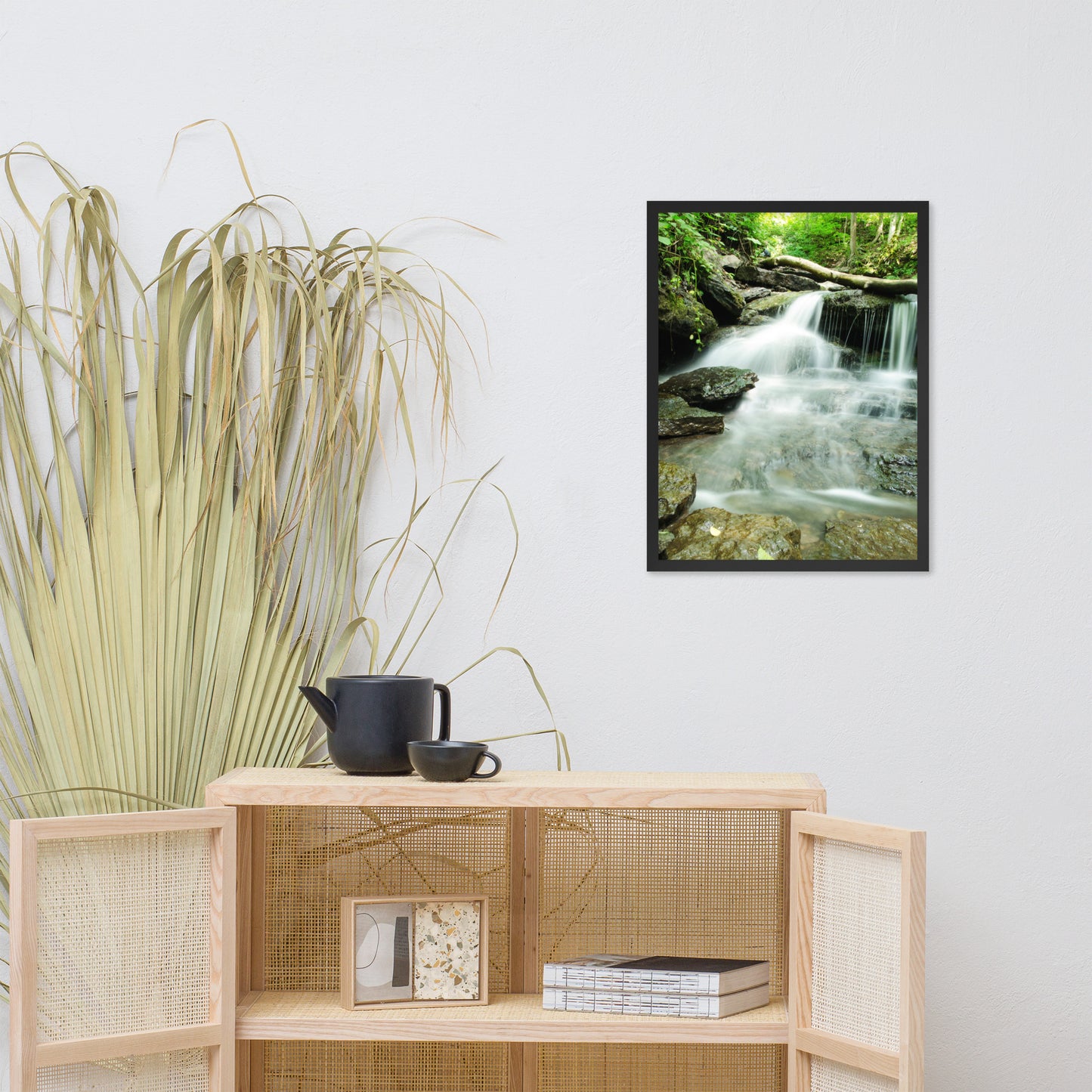 Pixley Waterfall 2 Rural Landscape Framed Photo Paper Wall Art Prints