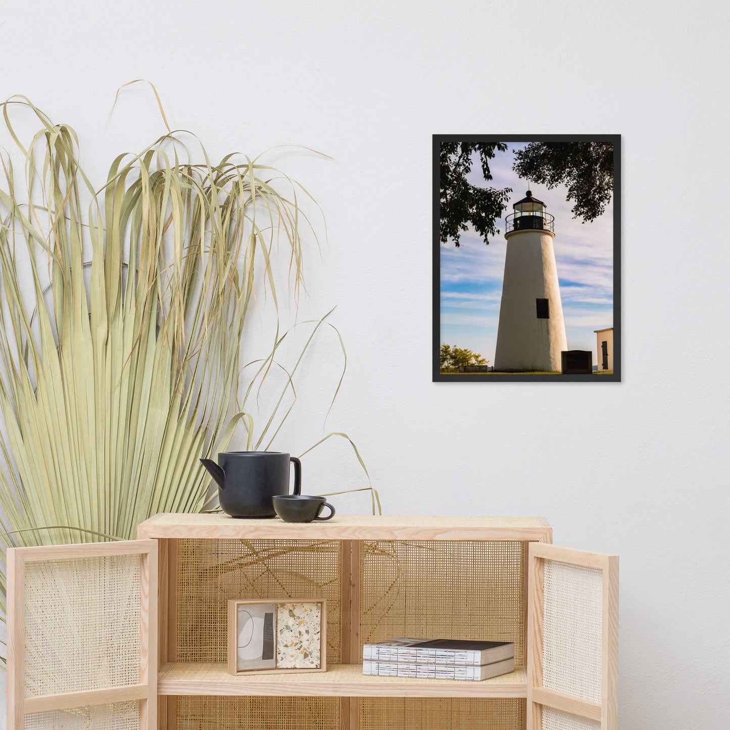 Turkey Point Lighthouse in the Trees Landscape Framed Photo Paper Wall Art Prints