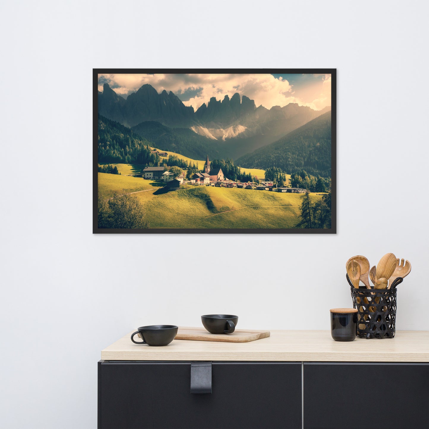 Sun Rays and Santa Maddalena Framed Wall Art Prints