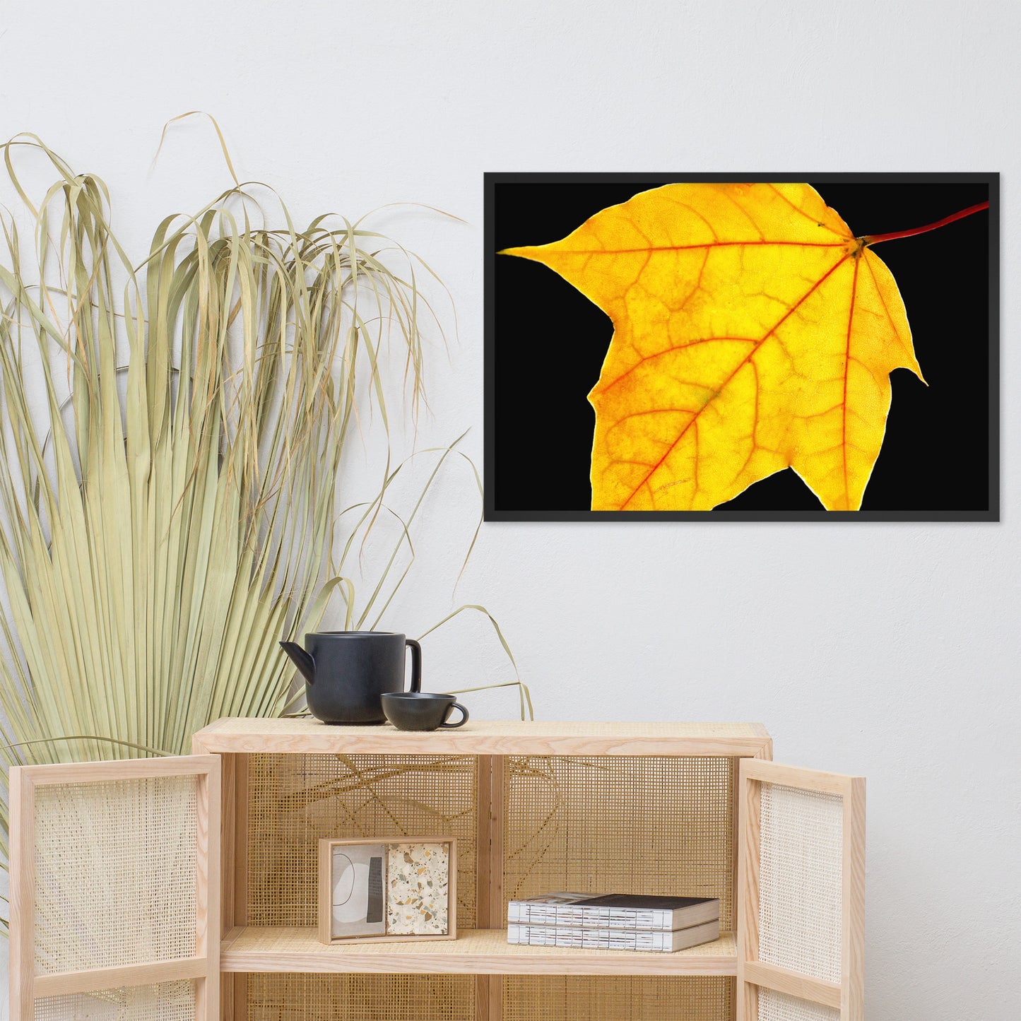 Brilliant Yellow Botanical Nature Photo Framed Wall Art Print
