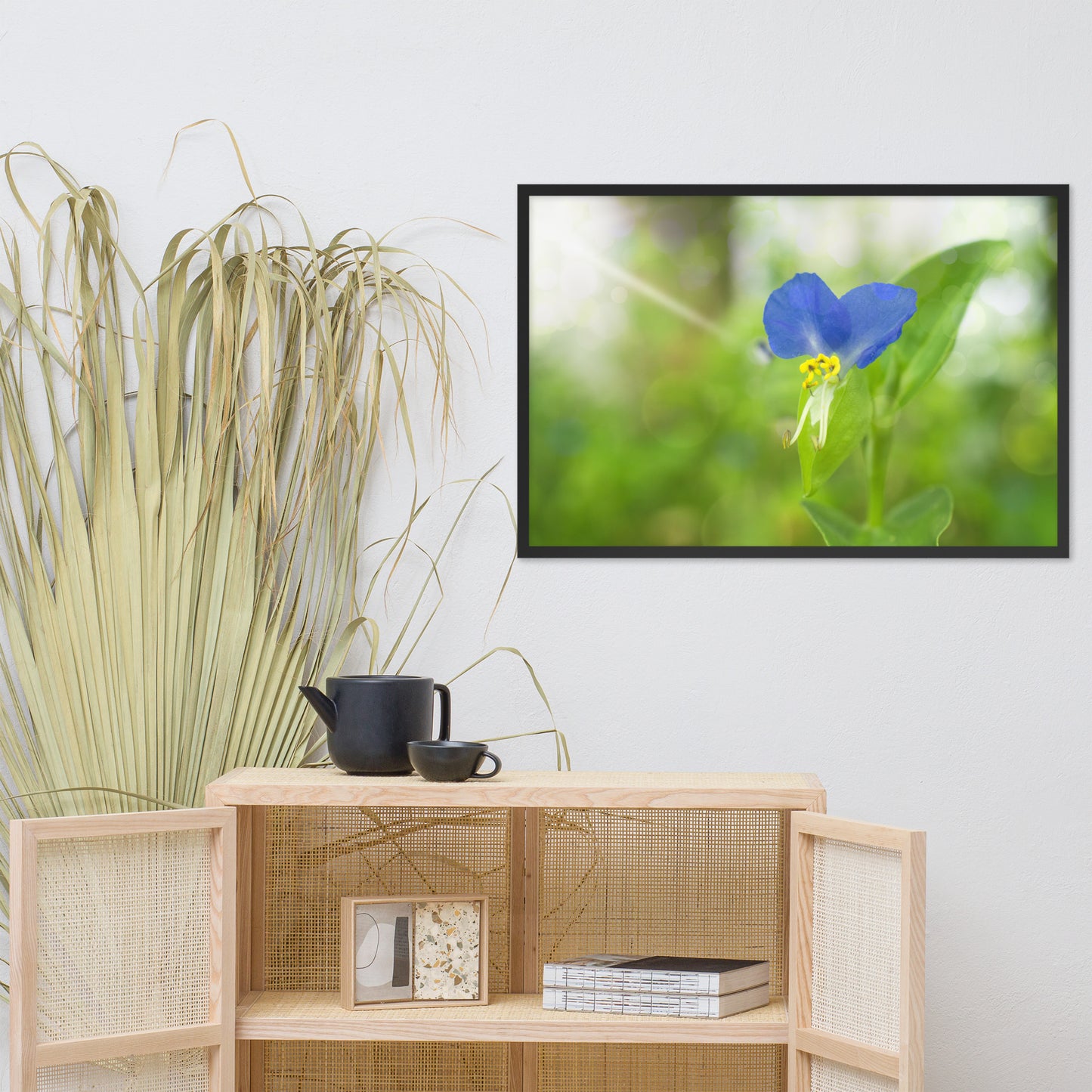 Modern Farmhouse Kitchen Art: Asiatic Dayflower - Floral / Botanical / Nature Photo Framed Wall Art Print - Artwork - Modern Wall Decor