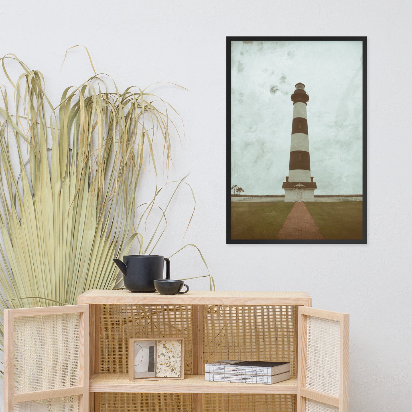 Aged Bodie Lighthouse Landscape Framed Photo Paper Wall Art Prints