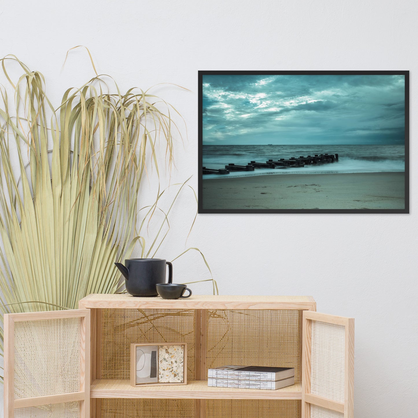 Blue Morning at Rehoboth Coastal Landscape Framed Photo Paper Wall Art Prints