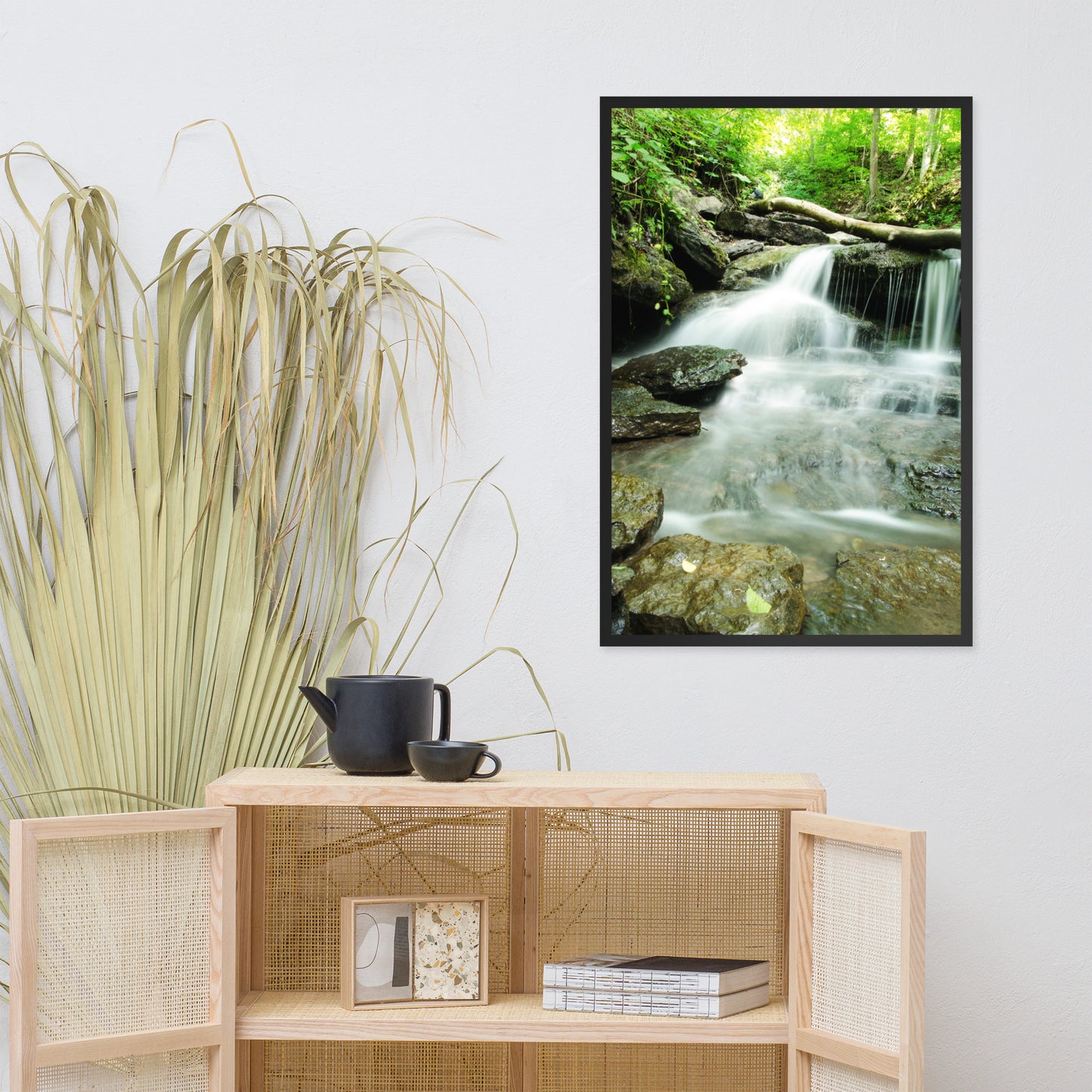 Pixley Waterfall 2 Rural Landscape Framed Photo Paper Wall Art Prints