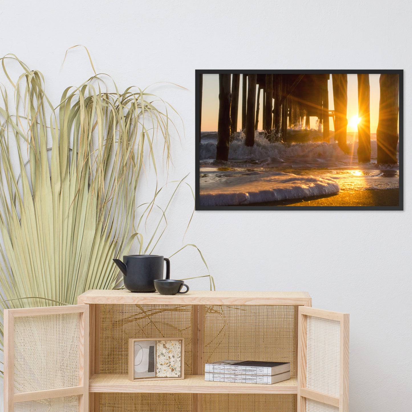 Seafoam in the Sunlight Landscape Framed Photo Paper Wall Art Prints
