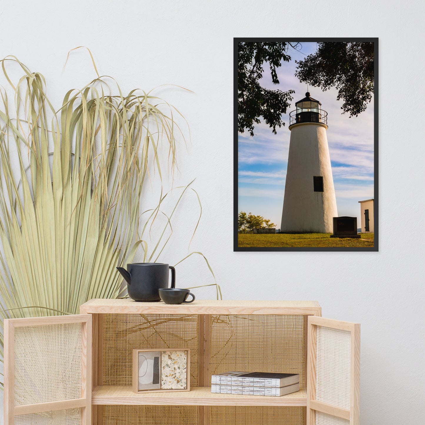 Turkey Point Lighthouse in the Trees Landscape Framed Photo Paper Wall Art Prints