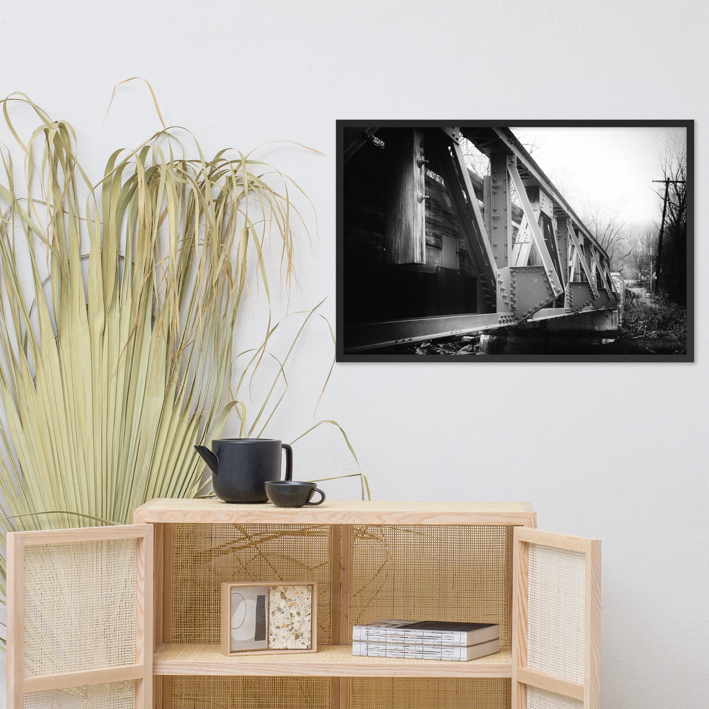 White Clay Creek Bridge Rural Landscape Framed Photo Paper Wall Art Prints