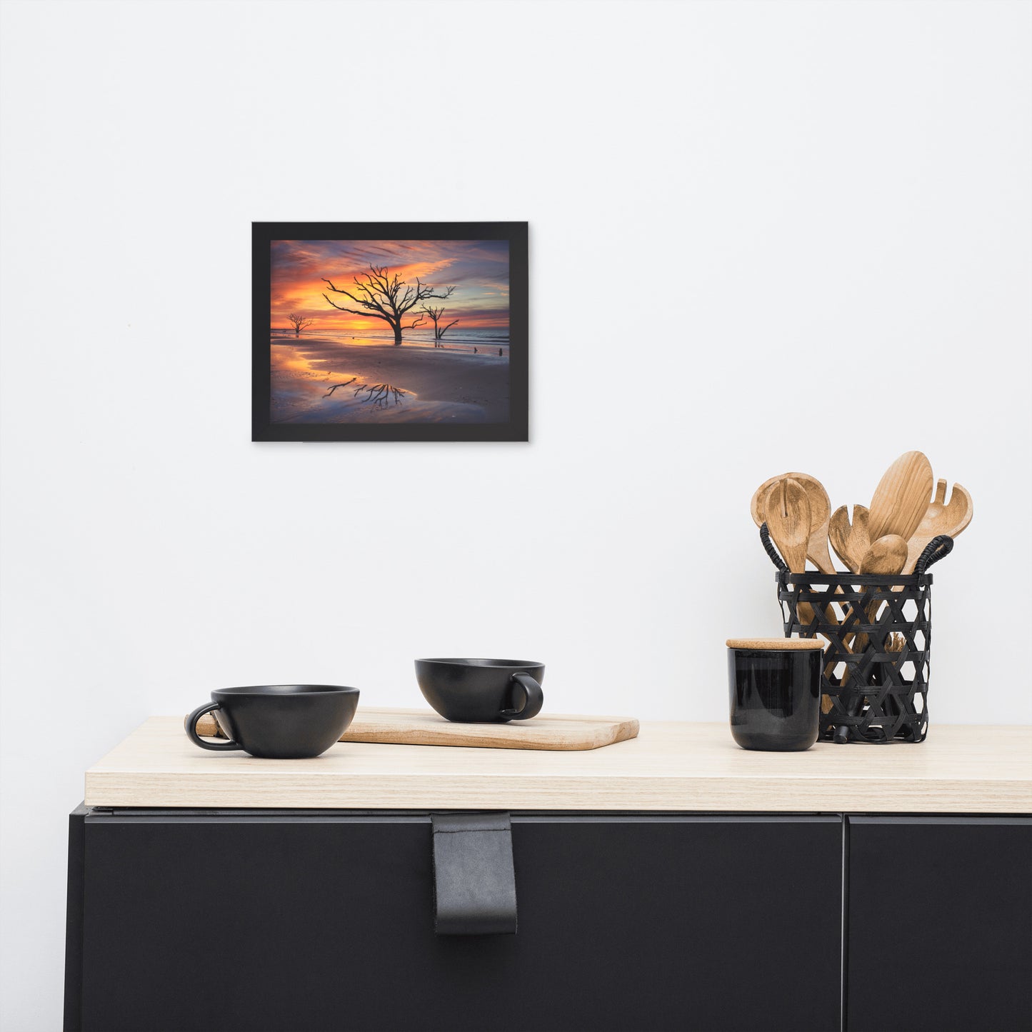 Sunrise and Trees at Edisto Island Framed Wall Art Print