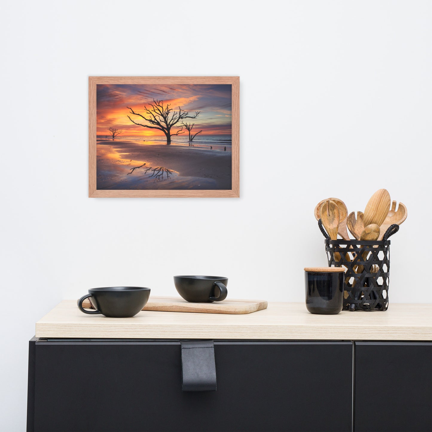 Sunrise and Trees at Edisto Island Framed Wall Art Print