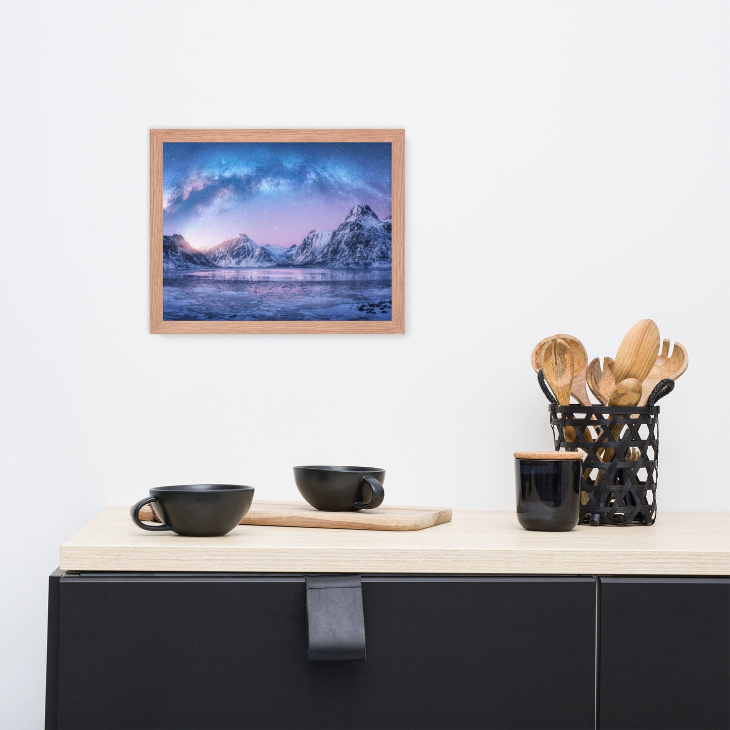 Milky Way Lofoten Islands, Norway Framed Wall Art Prints