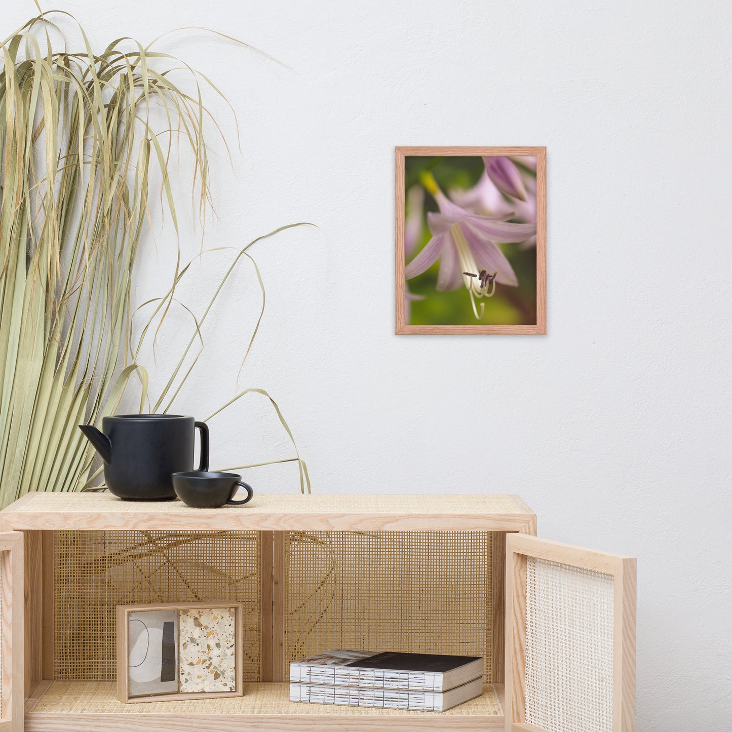 Close-up Hosta Bloom Floral Nature Photo Framed Wall Art Print