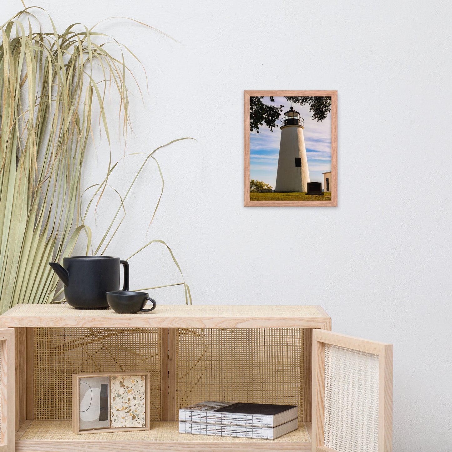 Turkey Point Lighthouse in the Trees Landscape Framed Photo Paper Wall Art Prints