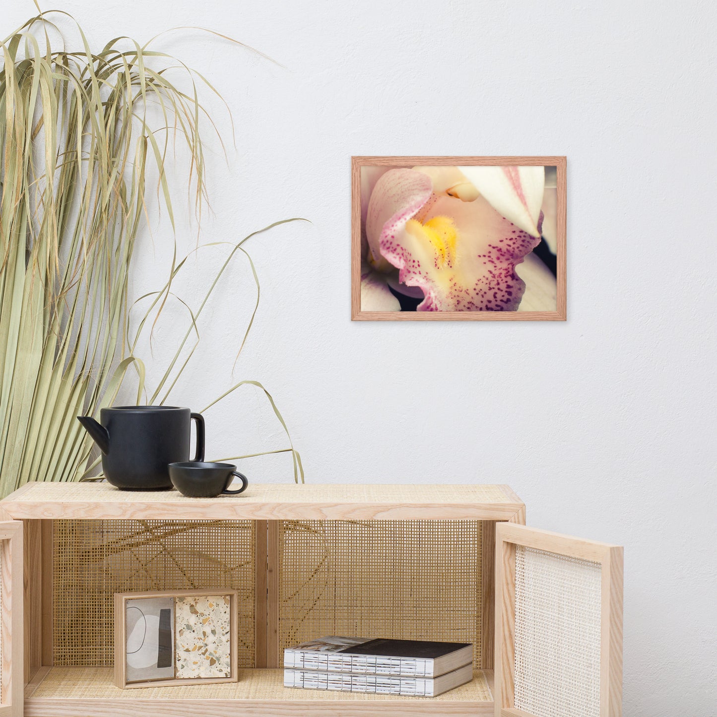 Close-up of Orchid Floral Nature Photo Framed Wall Art Print