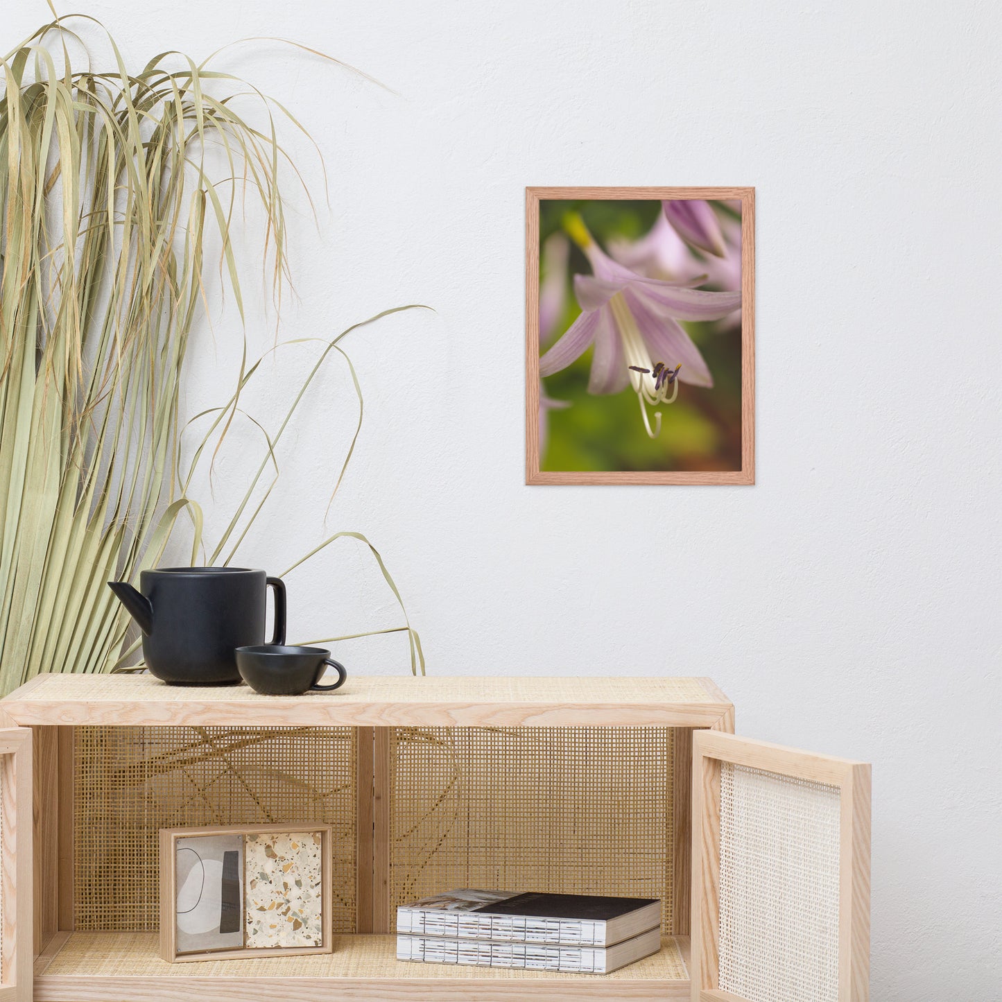 Close-up Hosta Bloom Floral Nature Photo Framed Wall Art Print