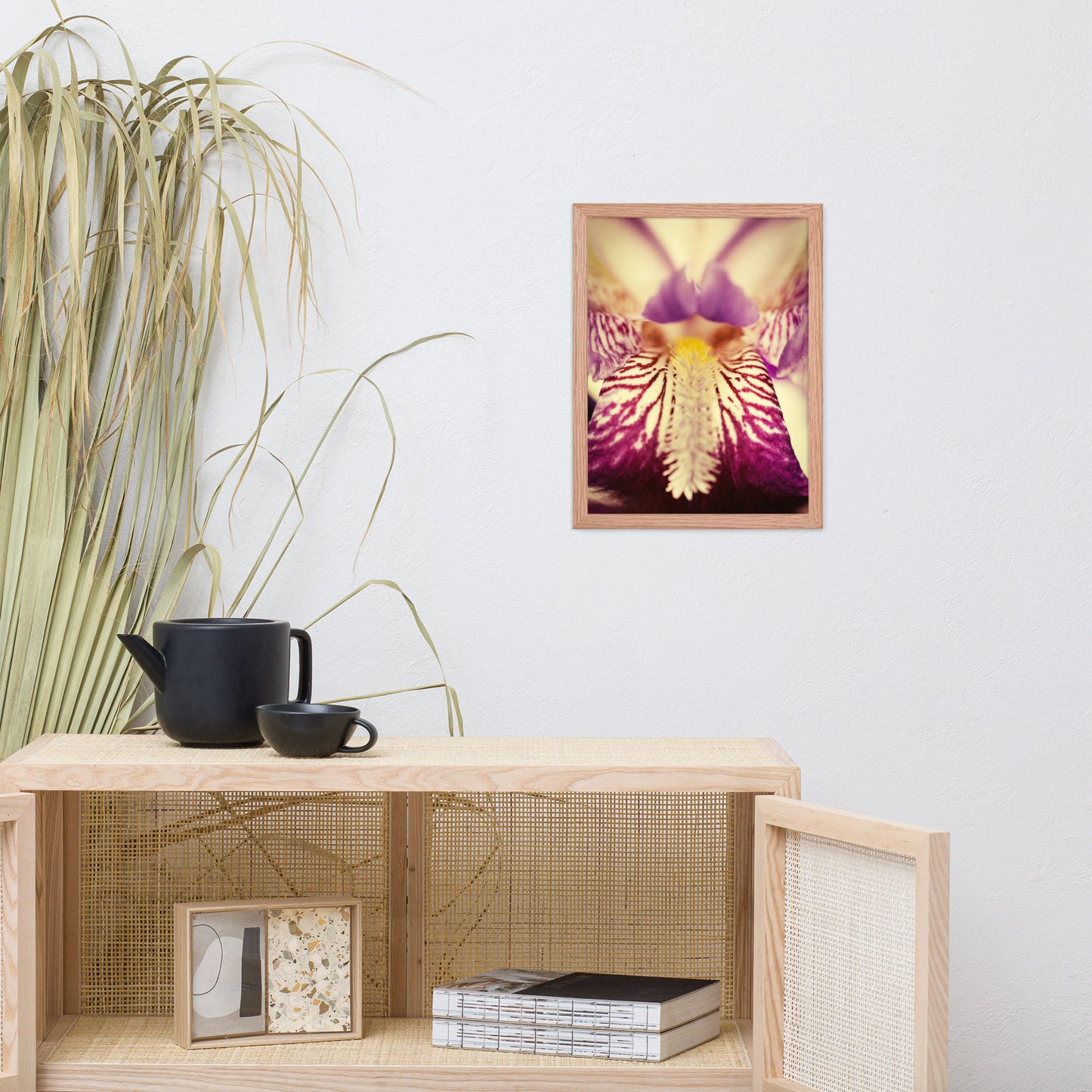 Flower Print Wall Art: Antiqued Iris Floral / Flora / Botanical / Nature Photo Framed Wall Art Print - Artwork - Modern Wall Decor