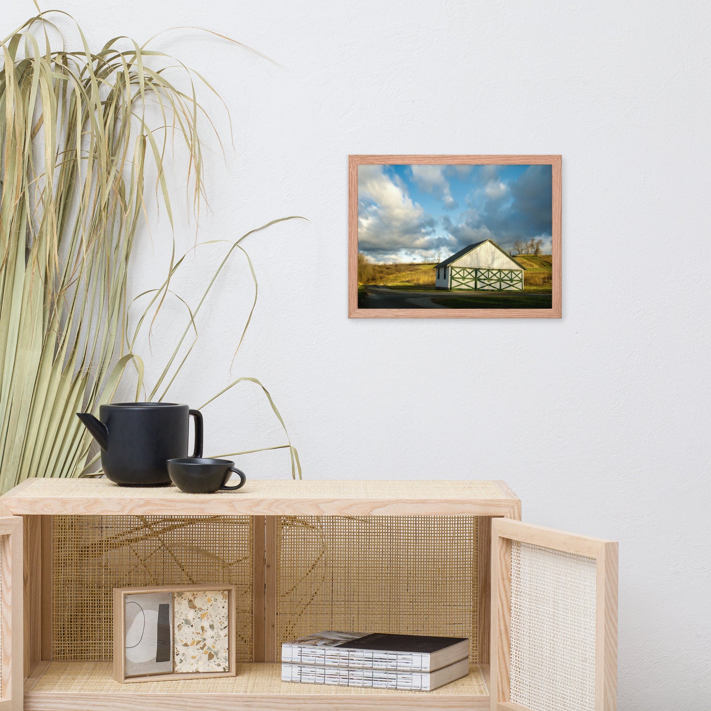 Prints For Room Decor: Aging Barn in the Morning Sun - Rural / Country Style Landscape / Nature Photograph Framed Wall Art Print - Wall Decor - Artwork