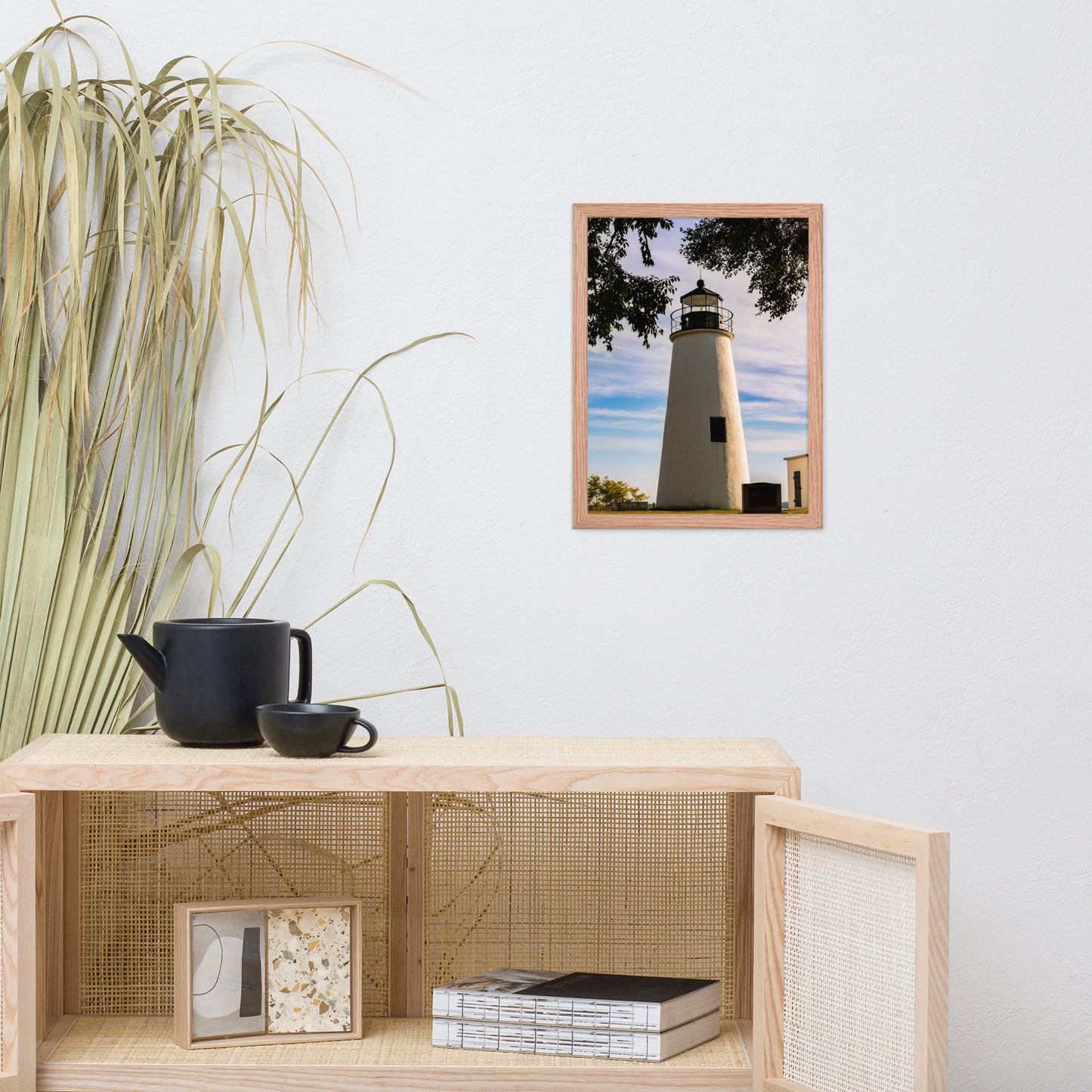 Turkey Point Lighthouse in the Trees Landscape Framed Photo Paper Wall Art Prints